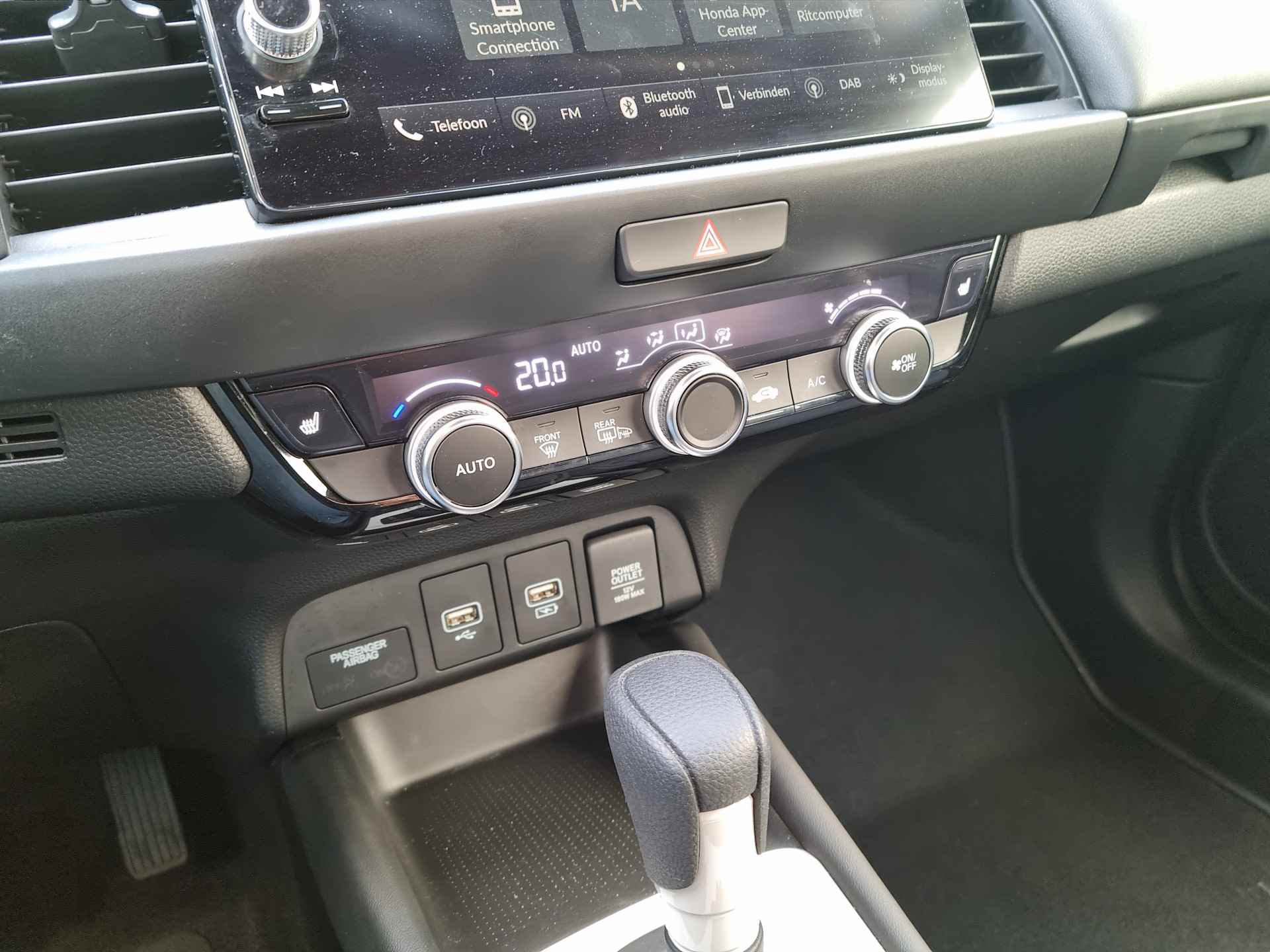 Honda Jazz 1.5 e:HEV Elegance Parkeersensoren, Apple/Android, Stoel verwarming , All-in Rijklaarprijs - 19/25