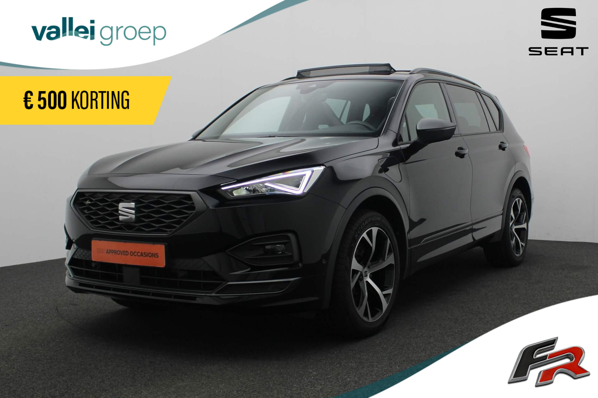 SEAT Tarraco 1.4 TSI 245PK DSG e-Hybrid PHEV FR Business Intense | Pano | Trekhaak | Adaptief onderstel | Stoel-/achterbankverwarming | Navi | Camera | ACC | Keyless