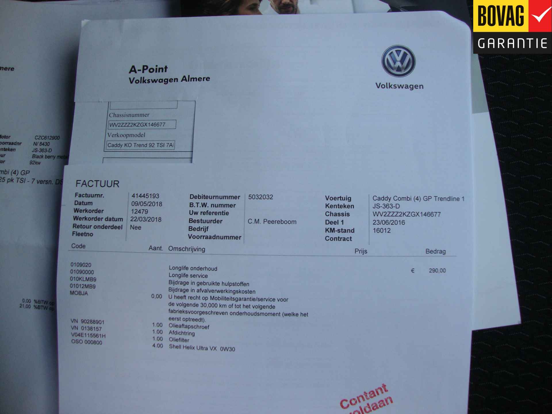 Volkswagen Caddy Combi 1.4 TSI Trendline 92kw DSG Automaat 5 pers ( Airco, Trekhaak, Apple Carplay, Android Auto) RIJKLAARPRIJS! - 47/47