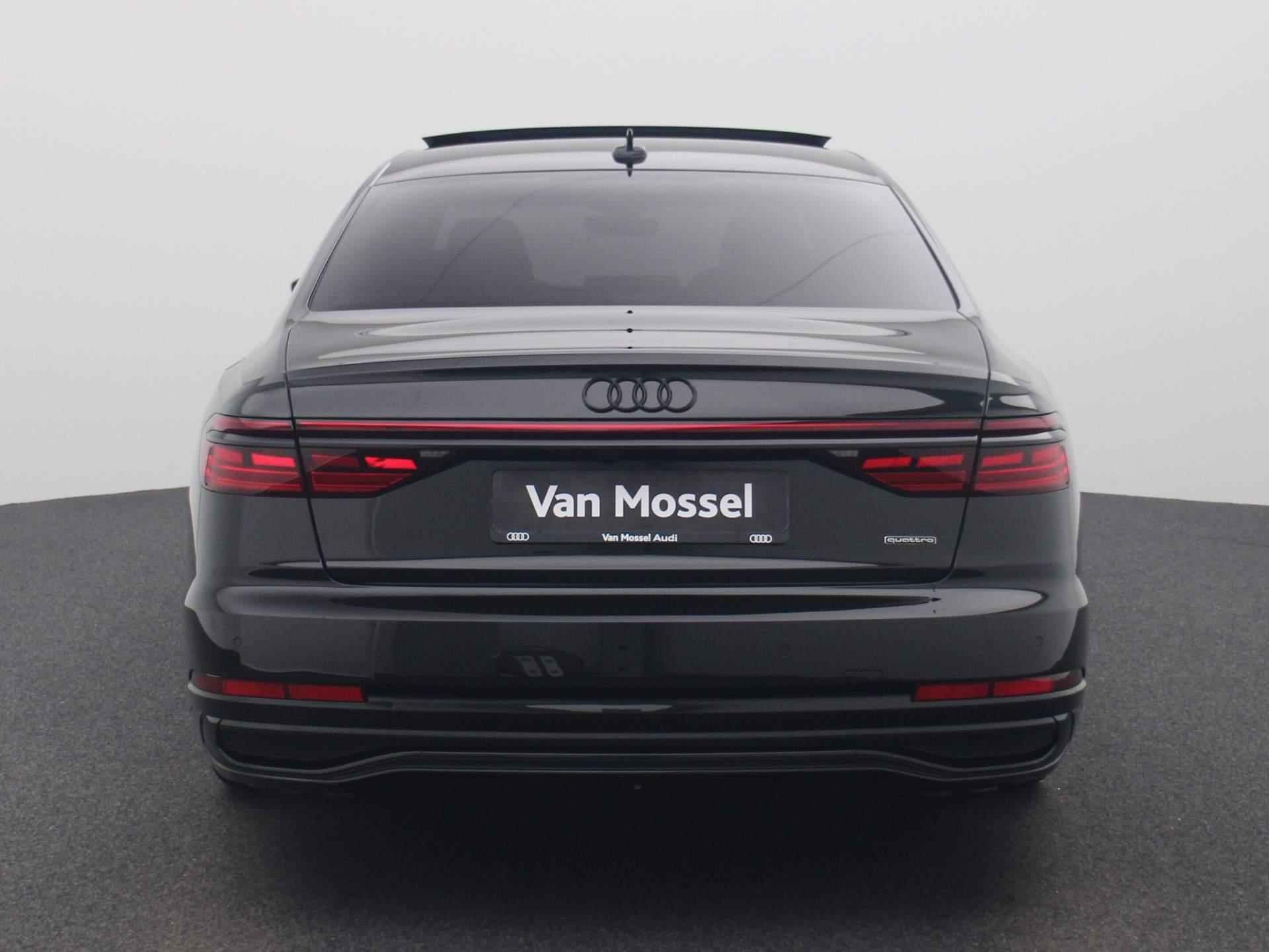 Audi A8 60 TFSI e quattro Lang 462 PK | S-line | Automaat | Navigatie | 360 Camera | Panoramadak | Adaptive Cruise Control | Luchtvering | Stoelventilatie | Stoelverwarming | Head-Up Display | HD LED Matrix | Lichtmetalen velgen | - 5/63