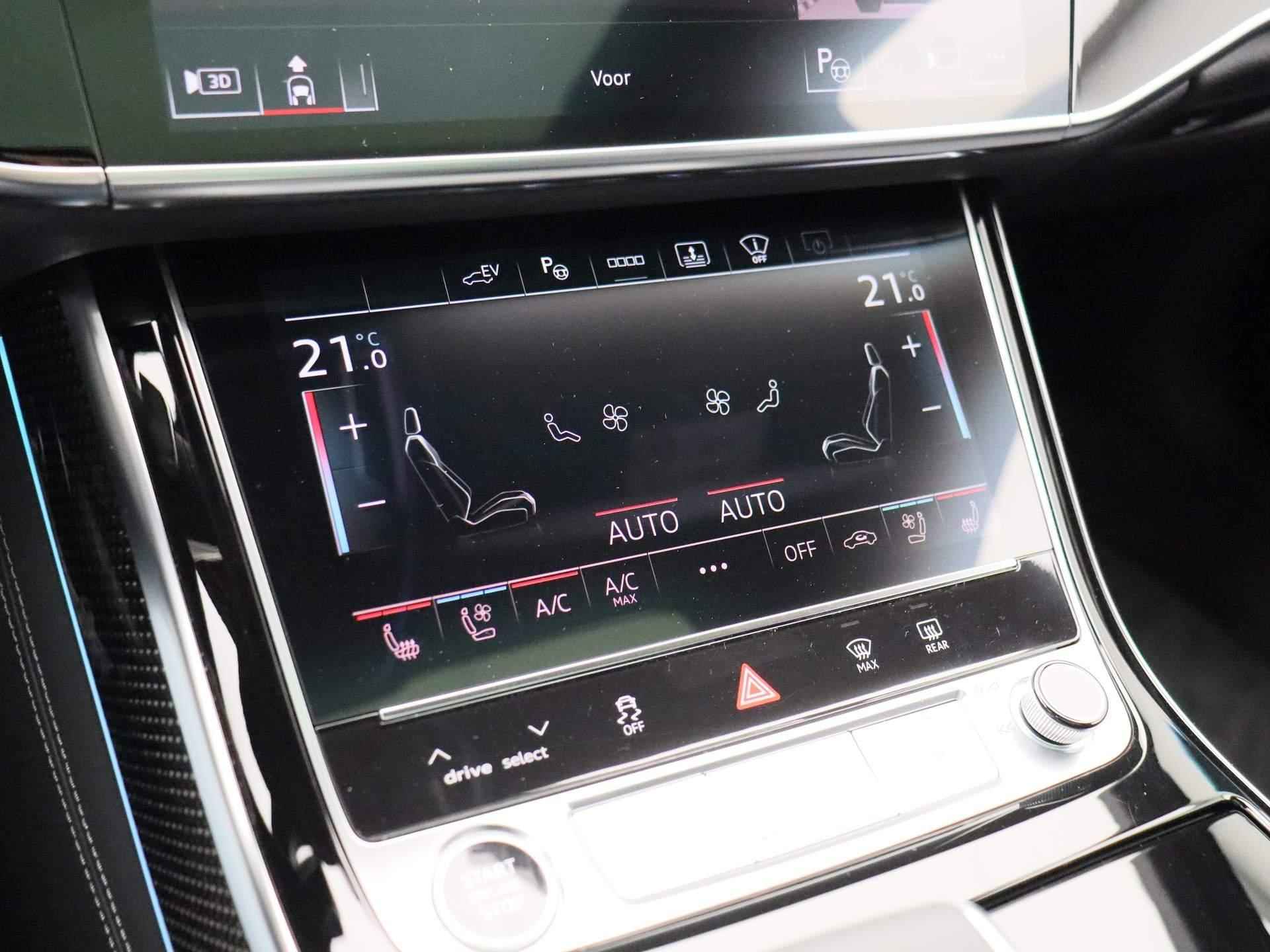 Audi A8 60 TFSI e quattro Lang 462 PK | S-line | Automaat | Navigatie | 360 Camera | Panoramadak | Adaptive Cruise Control | Luchtvering | Stoelventilatie | Stoelverwarming | Head-Up Display | HD LED Matrix | Lichtmetalen velgen | - 23/63