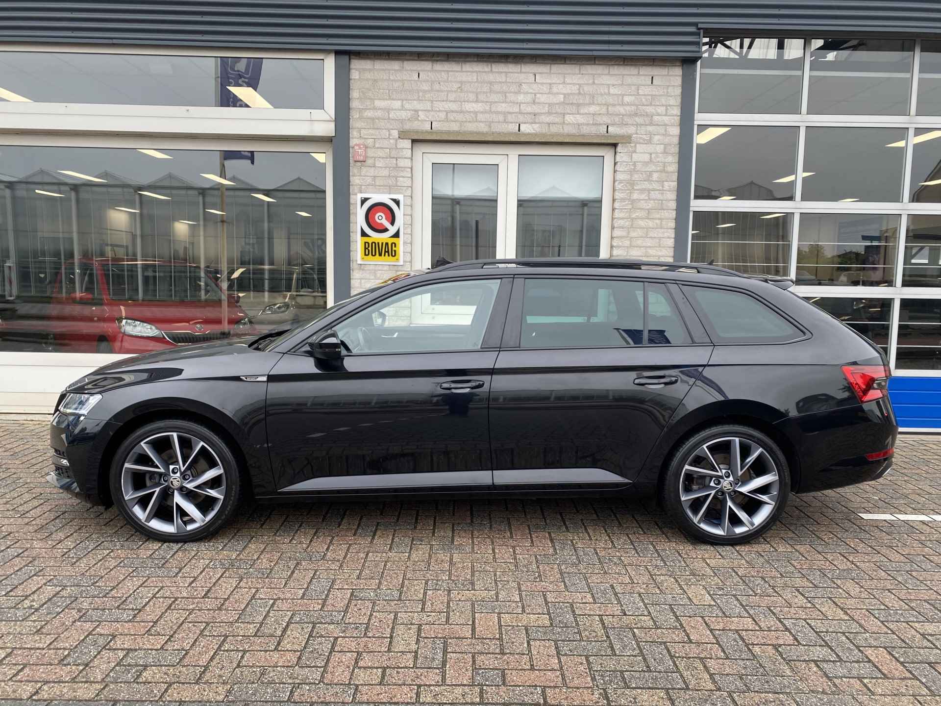 Škoda Superb Combi 1.4 TSI iV Sportline Business / AUTOMAAT/ PANO/ PARK. SENSOREN/ CRUISE/ STOEL VERWARM V EN A/ MEMORY SEATS/ STUUR VERWARM./ KEYLESS/ APP CONNECT/ NAVI/ CLIMA/ DAB/ 19" LMV/ - 3/46