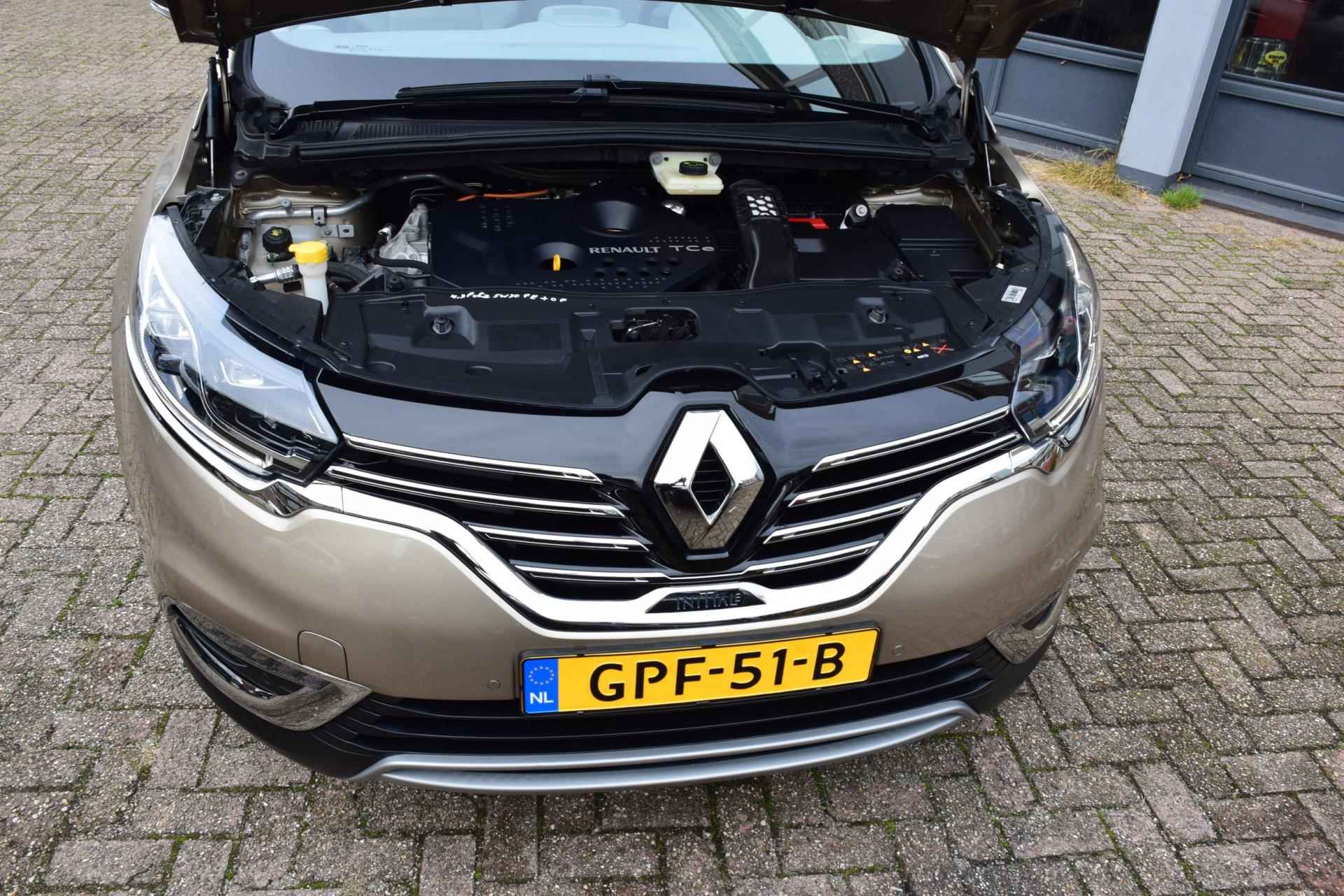 Renault ESPACE 1.6 TCe Initiale Paris 5p. Led, Leer ,Automaat , Pano dak, , PDC, Achteruitrij Camera, Sfeer verl. inparkeerhulp. - 79/85