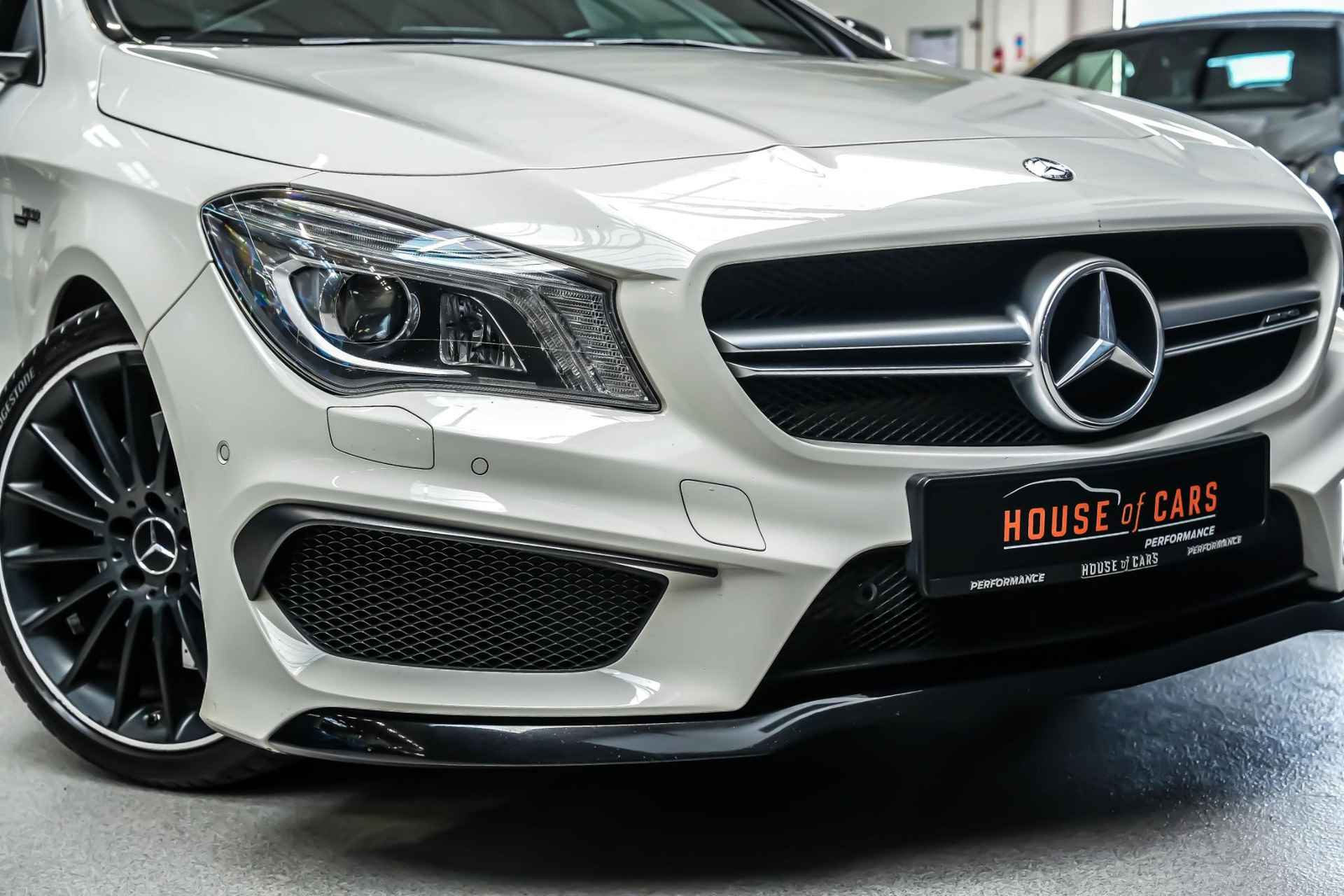 Mercedes-Benz CLA-klasse Shooting Brake 45 AMG 360pk 4MATIC OrangeArt Edition AUTOMAAT |panoramadak|BLIS|elk. achterklep|parkeersensoren en camera|stoelverwarming|navi|cruise control|19"| - 33/33