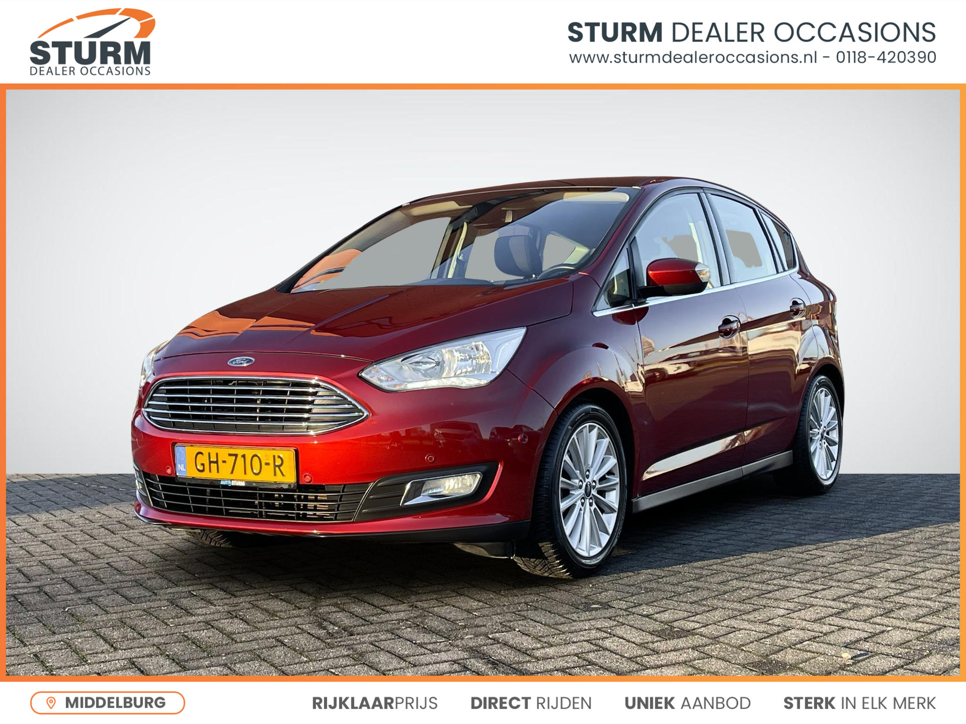 Ford C-Max 1.0 Titanium | Trekhaak | Panoramadak | Navigatie | Camera | Elek. Achterklep | Voorruit Verwarmd | Rijklaarprijs!