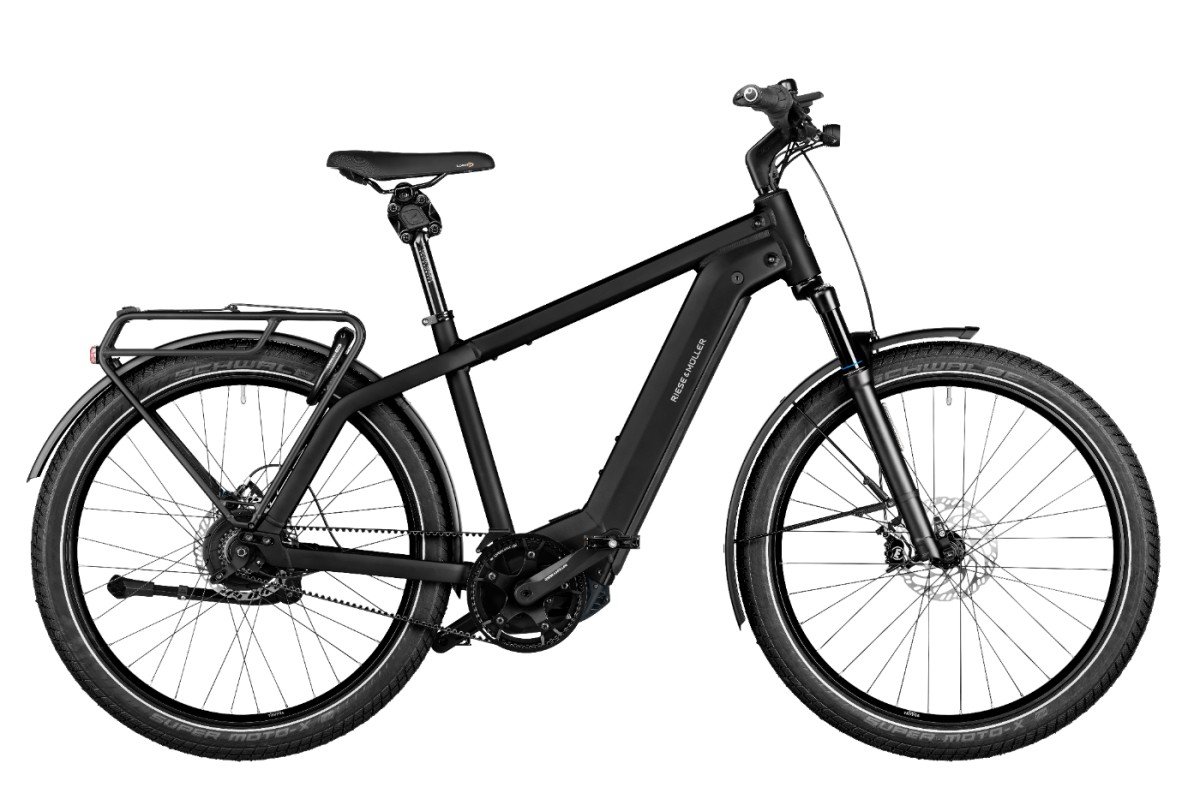 Riese & Müller Charger4 GT Vario 750Wh Kiox 300 Zadeltas Heren Black Matt 53cm 2024