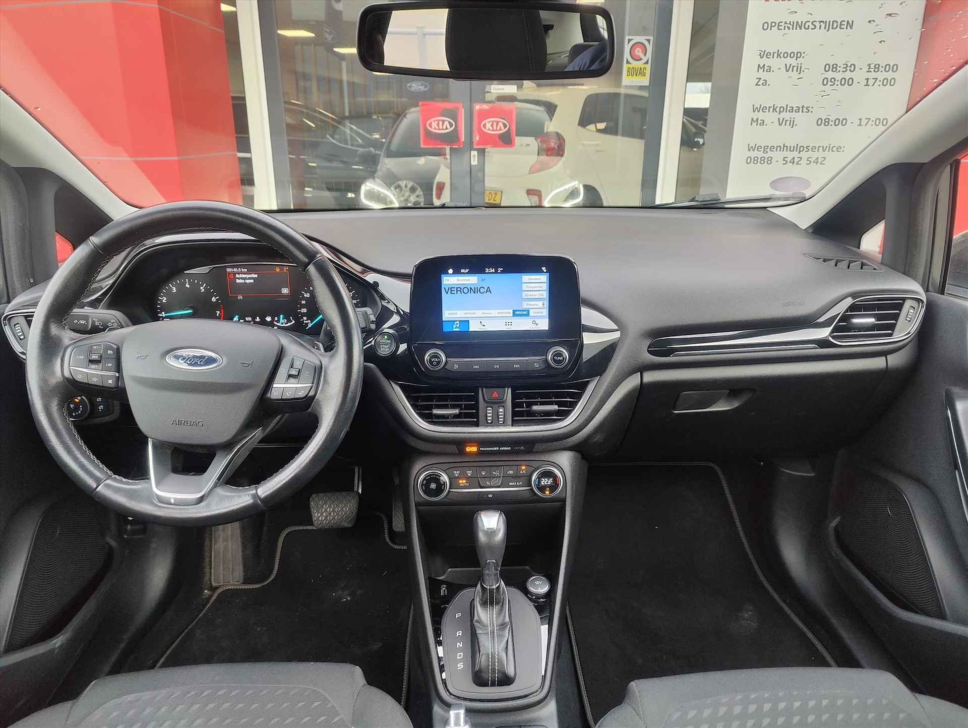 FORD Fiesta 1.0 EcoBoost 100pk Automaat | Titanium | Trekhaak | Camera | PDC Voor + Achter | Automaat | Cruise Control | Climate Control | Navi By App | Carplay | - 13/37