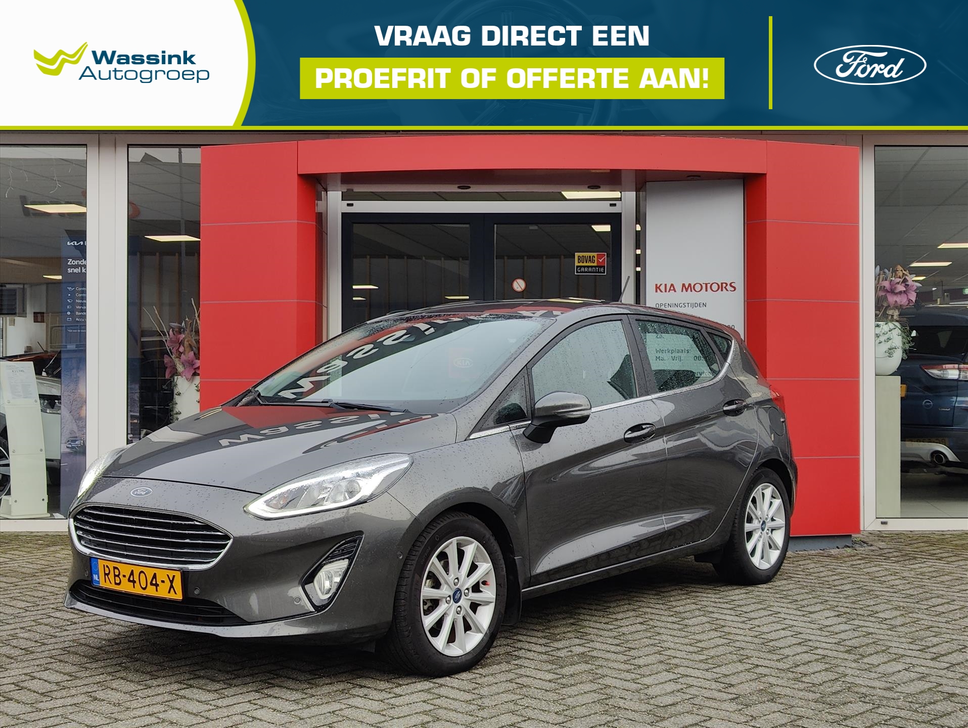 FORD Fiesta 1.0 EcoBoost 100pk Automaat | Titanium | Trekhaak | Camera | PDC Voor + Achter | Automaat | Cruise Control | Climate Control | Navi By App | Carplay |