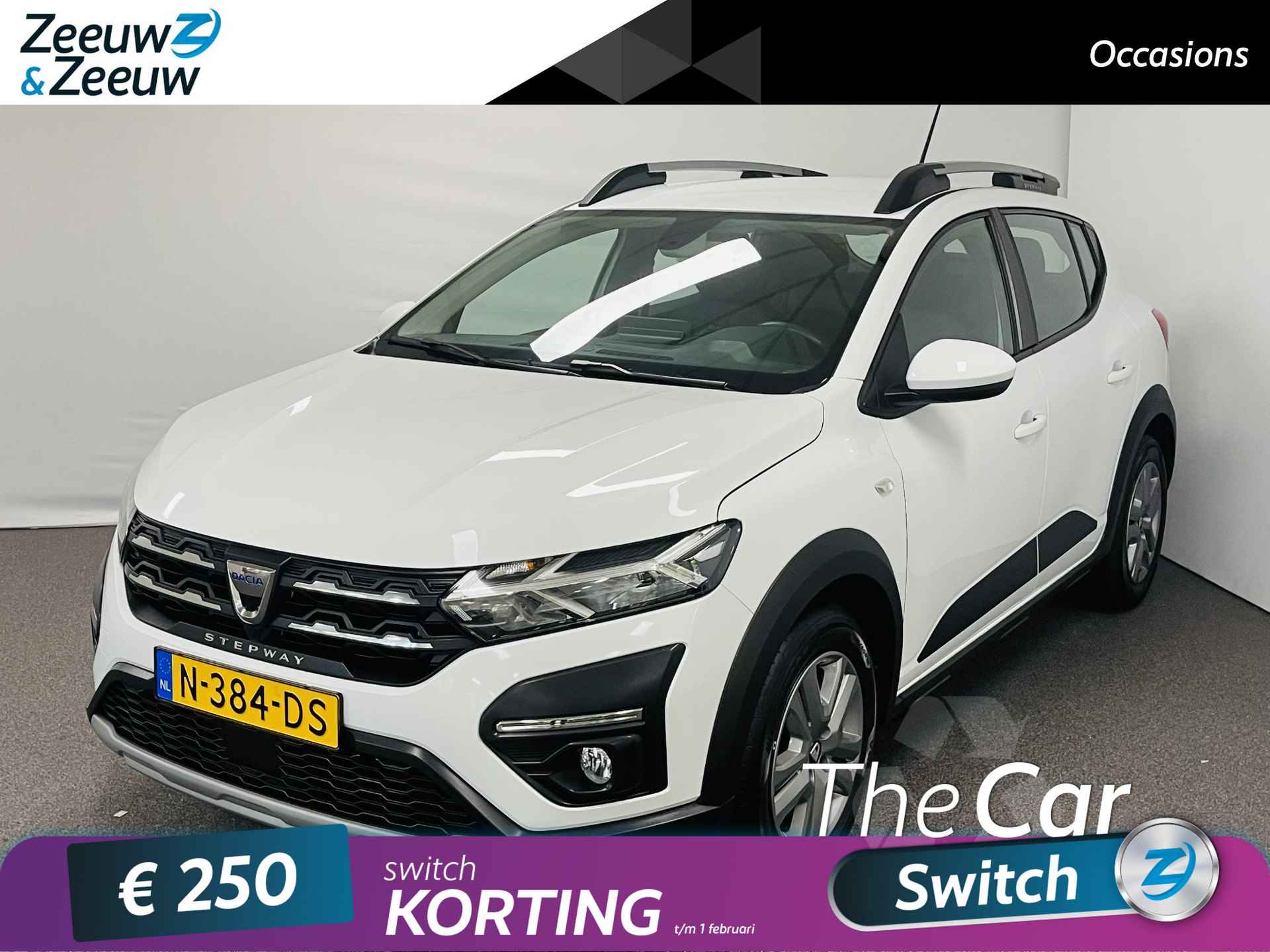 Dacia Sandero Stepway 1.0 TCe 100 Bi-Fuel Comfort Airco parkeersensoren cruise controle apple carplay android auto hoge instap dealer onderhouden zeer mooie auto - 1/20