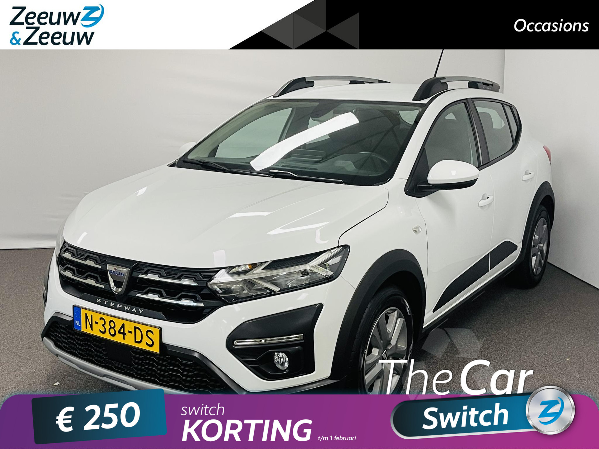 Dacia Sandero Stepway 1.0 TCe 100 Bi-Fuel Comfort Airco parkeersensoren cruise controle apple carplay android auto hoge instap dealer onderhouden zeer mooie auto