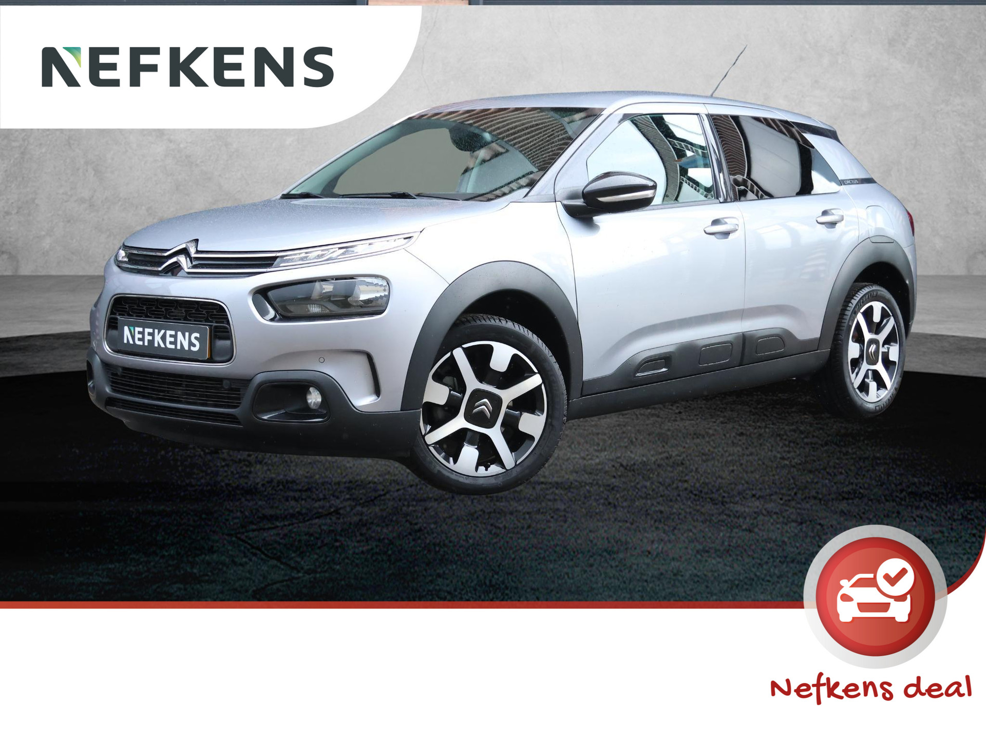 Citroen C4 Cactus Shine Plus 130pk Automaat (1ste eig.|Cruise control|Navigatie|CarPlay & Android Auto||LMV|Climate control|Dodehoekwaarschuwing)