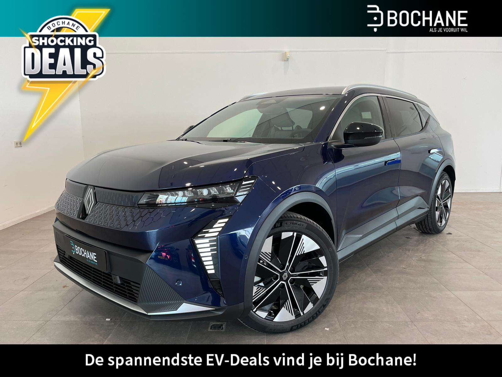 Renault Scenic E-Tech EV87 long range techno | VOORRAADVOORDEEL nu € 2.950,- EXTRA Korting  | Solarbay Panoramadak  |  Pack comfort Premium  | Pack Advanced Drive Assist  | Pack Premium Sound Harman Kardon  |