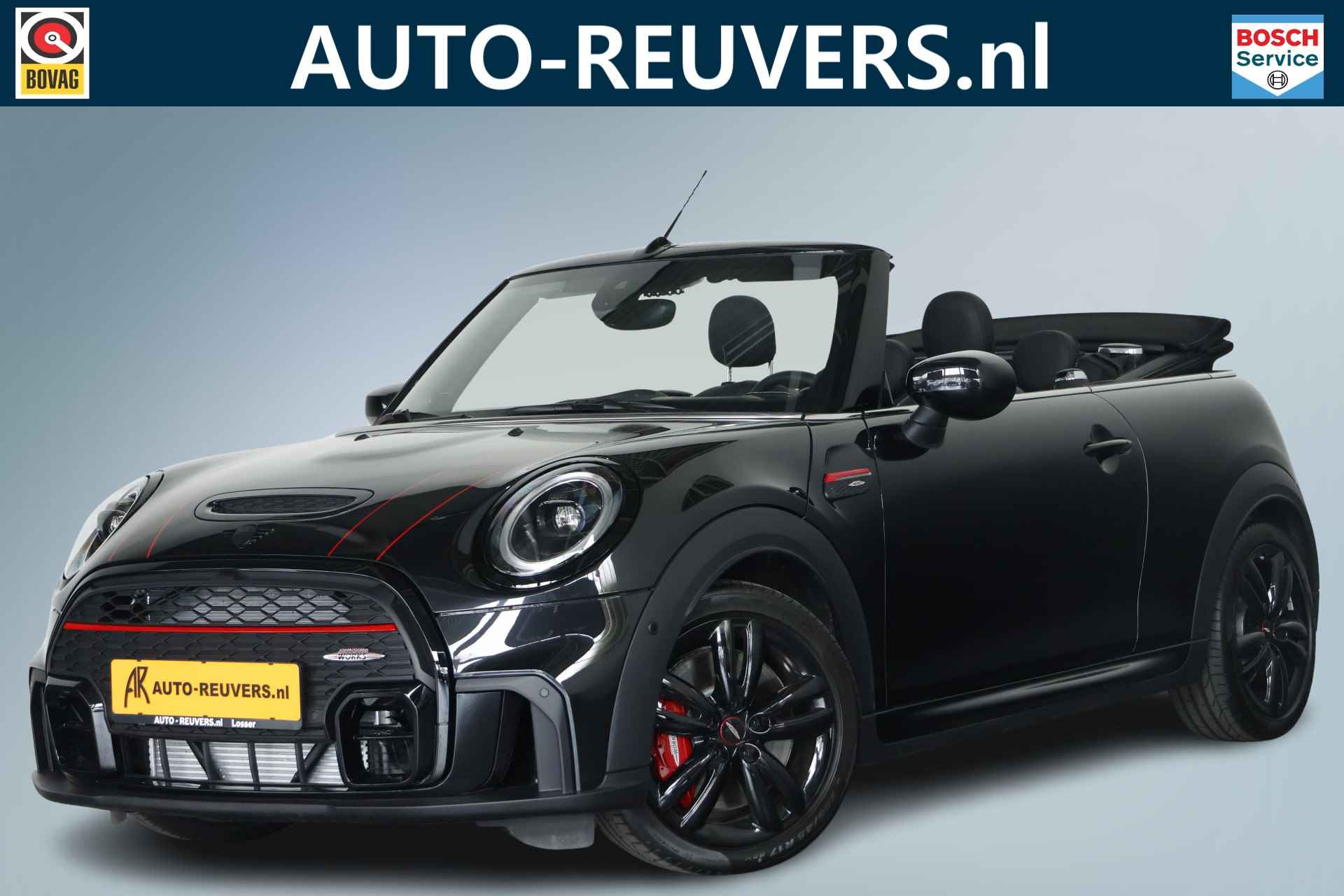 MINI Cabrio 2.0 John Cooper Works JCW Pack 232 pK  Navi / Carplay / Leder / Automaat / ACC / LED - 1/39