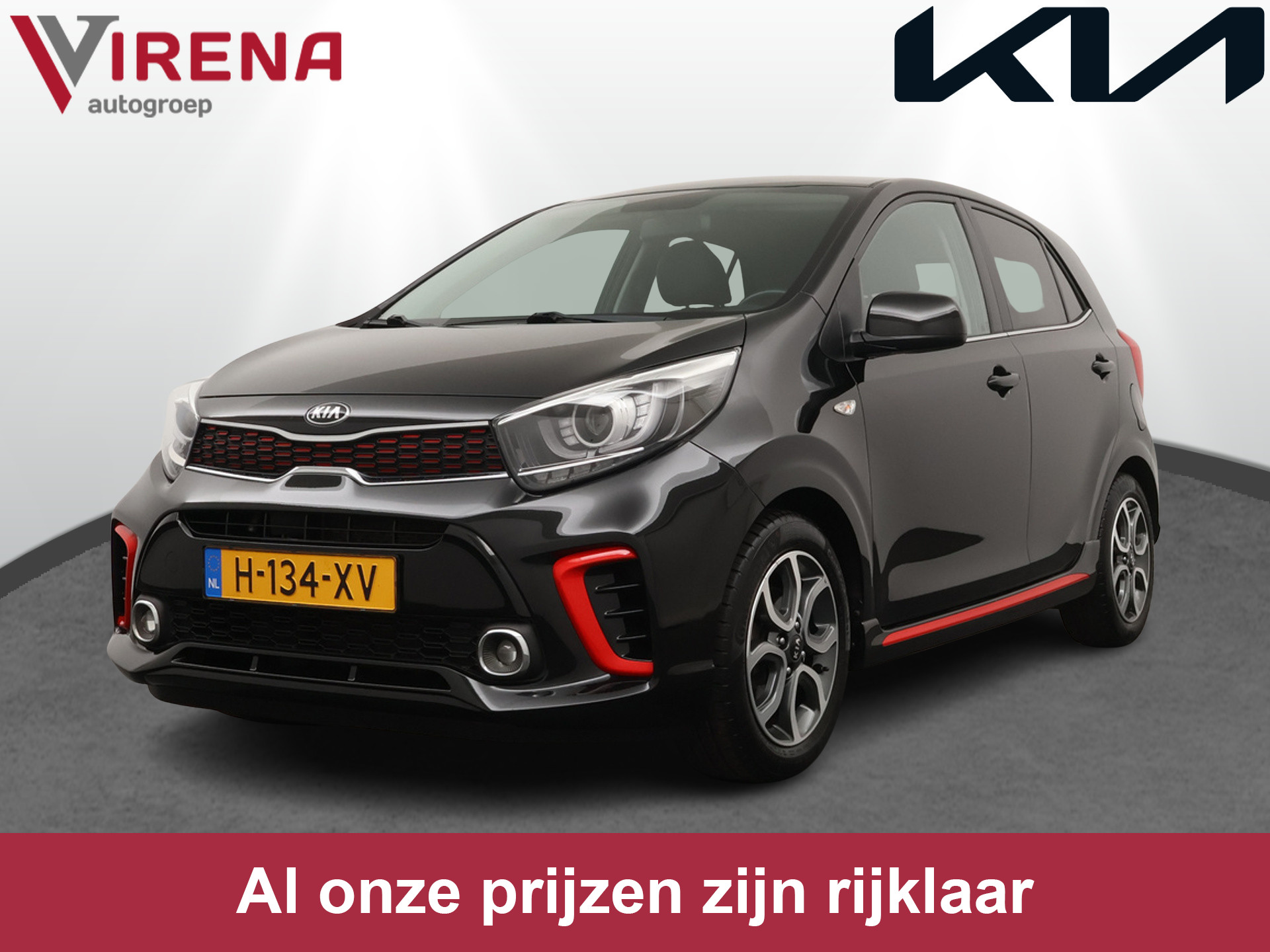 Kia Picanto 1.0 MPi GT-Line Edition - Navigatie - Lichtmetalen velgen - Apple Carplay/Android Auto - Fabrieksgarantie tot 06-2027