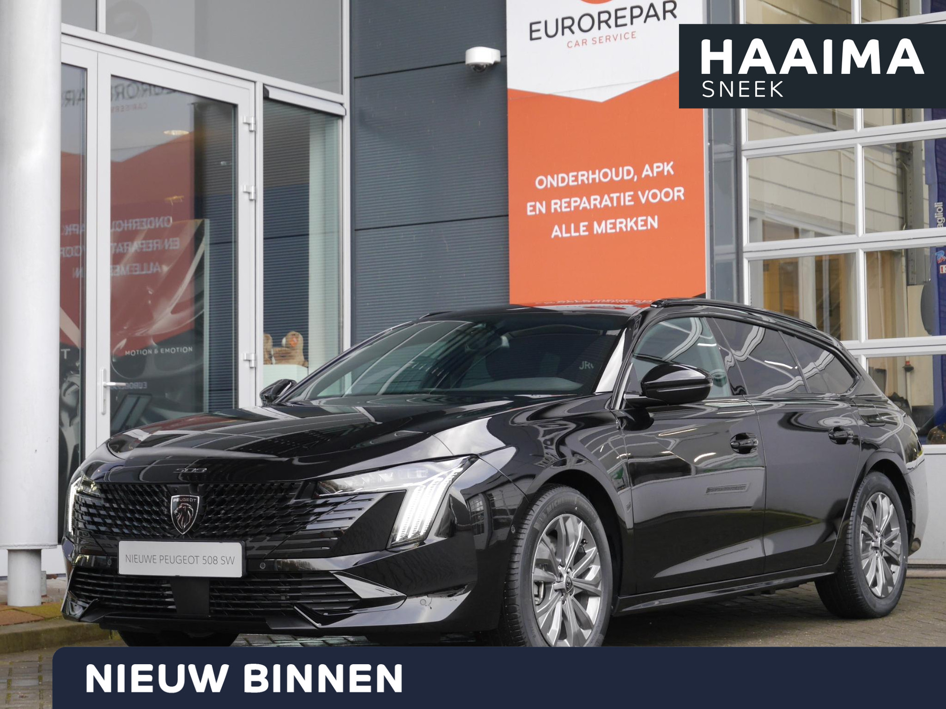 Peugeot 508 1.6 HYbrid 225PK Allure | Nieuwe auto | Lederen bekleding | Stoelmassage | Stoelverwarming | Wegklapbare trekhaak | 360 graden camera | Handsfree kofferbak | Led verlichting | Open dak | Focal