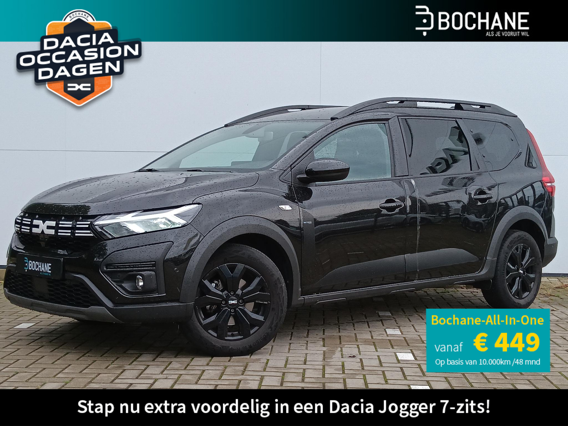 Dacia Jogger 1.0 TCe 110 Extreme 7p. Climate Control / Navigatie / Parkeersensoren + Camera / Dakrail Mulifunctioneel / Lichtmetalen Velgen / Privacy Glass