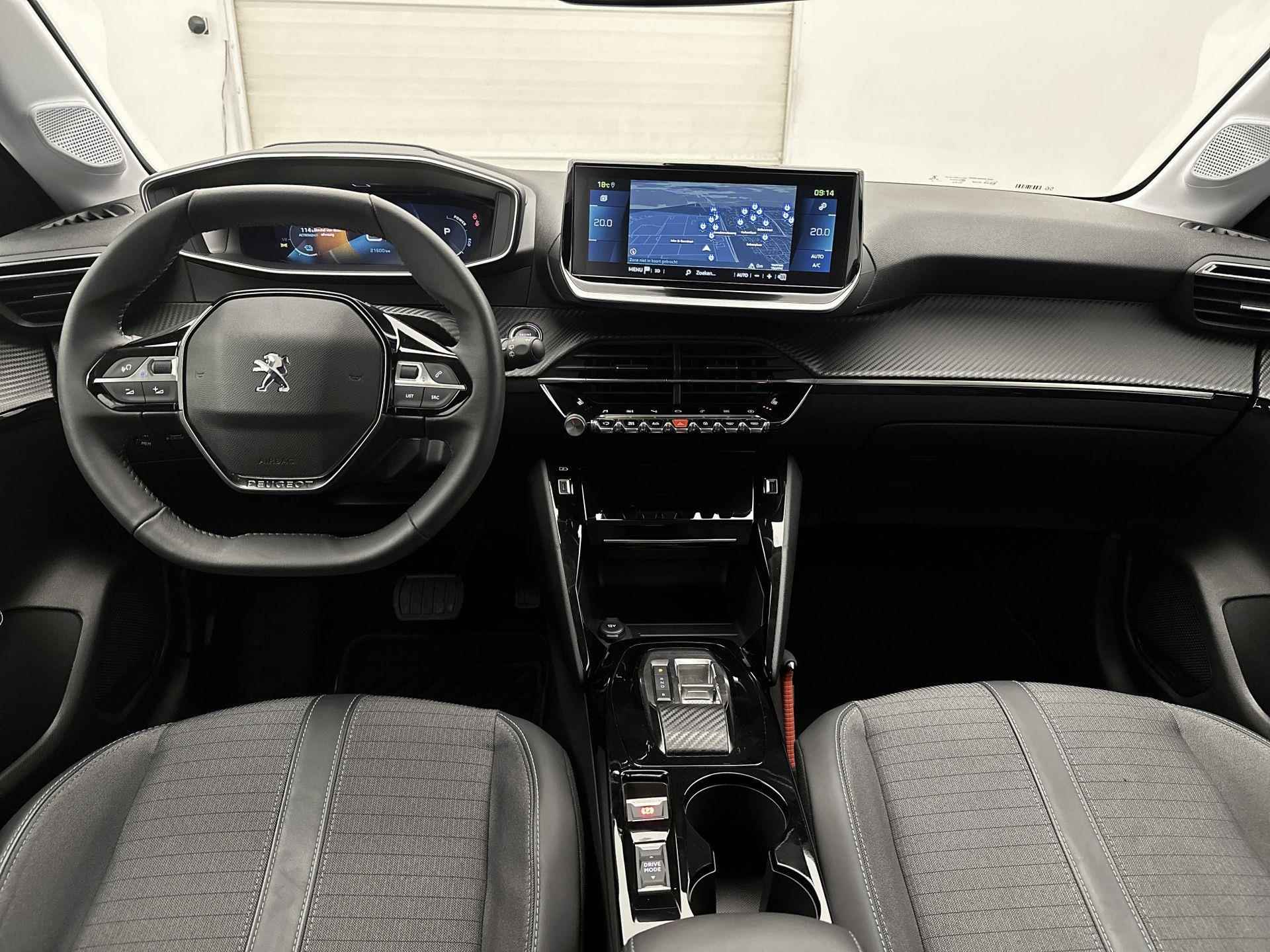 Peugeot e-208 Allure Pack 50 kWh 136pk Automaat | Navigatie | 3-fase laden | Achteruitrijcamera | Stoelverwarming | Led koplampen | 3D Cockpit | Climate Control | Cruise Control | Apple Carplay / Android Auto | DAB+ radio | Parkeersensoren | 16" lichtmetalen velgen | - 12/34