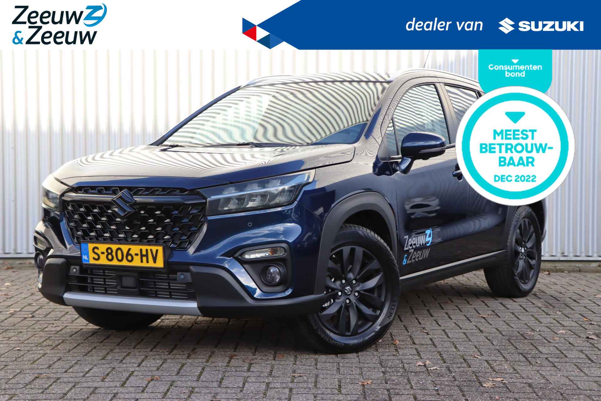 Suzuki S-Cross 1.4 Boosterjet Style Smart Hybrid | Panoramisch schuif/kanteldak | 360 graden camera | Adaptieve cruise control | Stoelverwarming | Zwarte lichtmetalen velgen | - 1/35