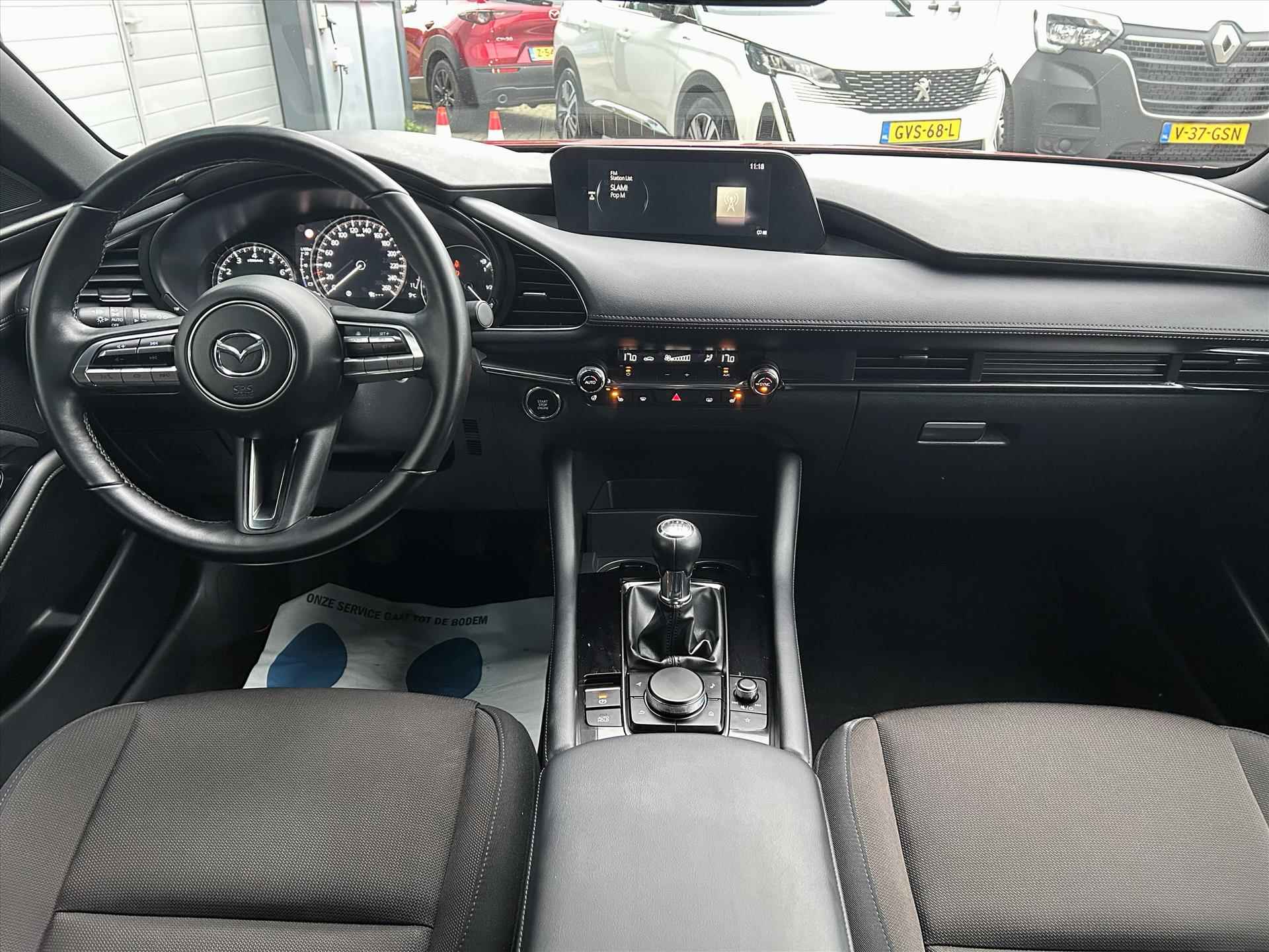 Mazda 3 E-Skyactiv-G 150PK Hybrid, Carplay, HUD, Winterpakket - 13/40