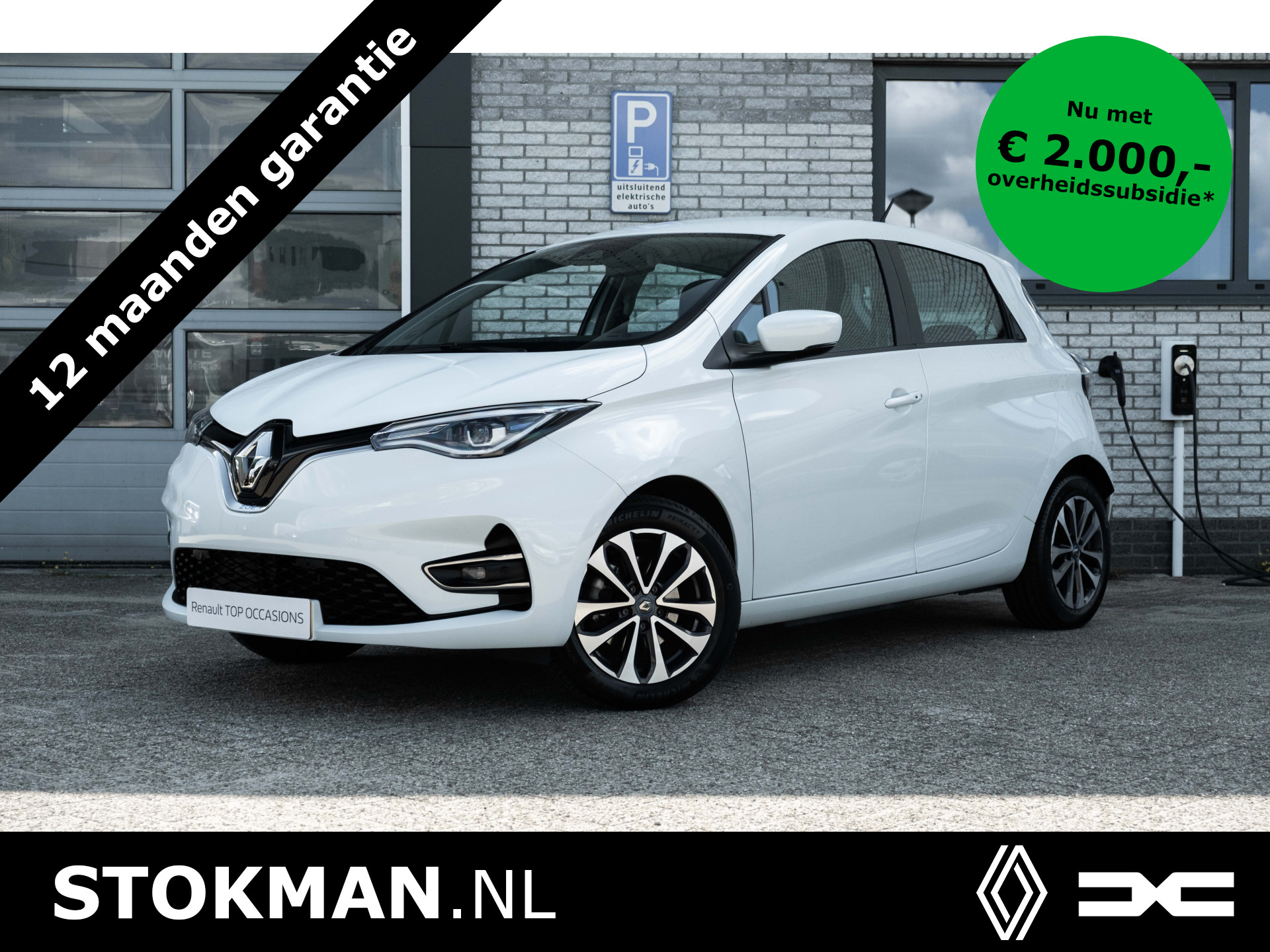 Renault ZOE R 135 PK Zen 52 kWh (ex Accu) | 91,33% SOH batterij | ECC | navigatie | Parkeersensoren achter | afkoop accuhuur € 4.497,- meerprijs | incl. Bovag rijklaarpakket met 12 maanden garantie |