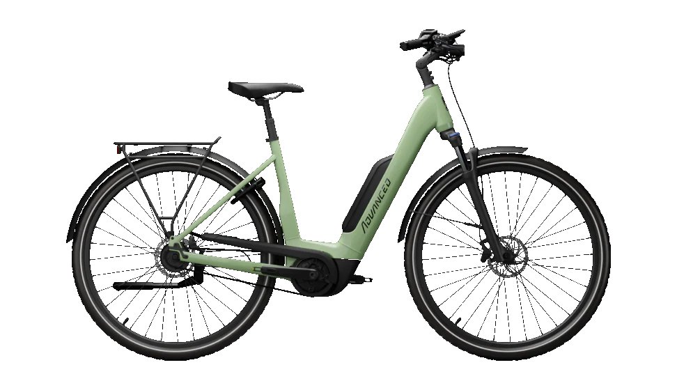 Advanced Ebike Das Original TOUR Plus Wave 45 Perf. 50 / 545 Wh / Intuvia 100 Basil Green Glossy 45cm 2024