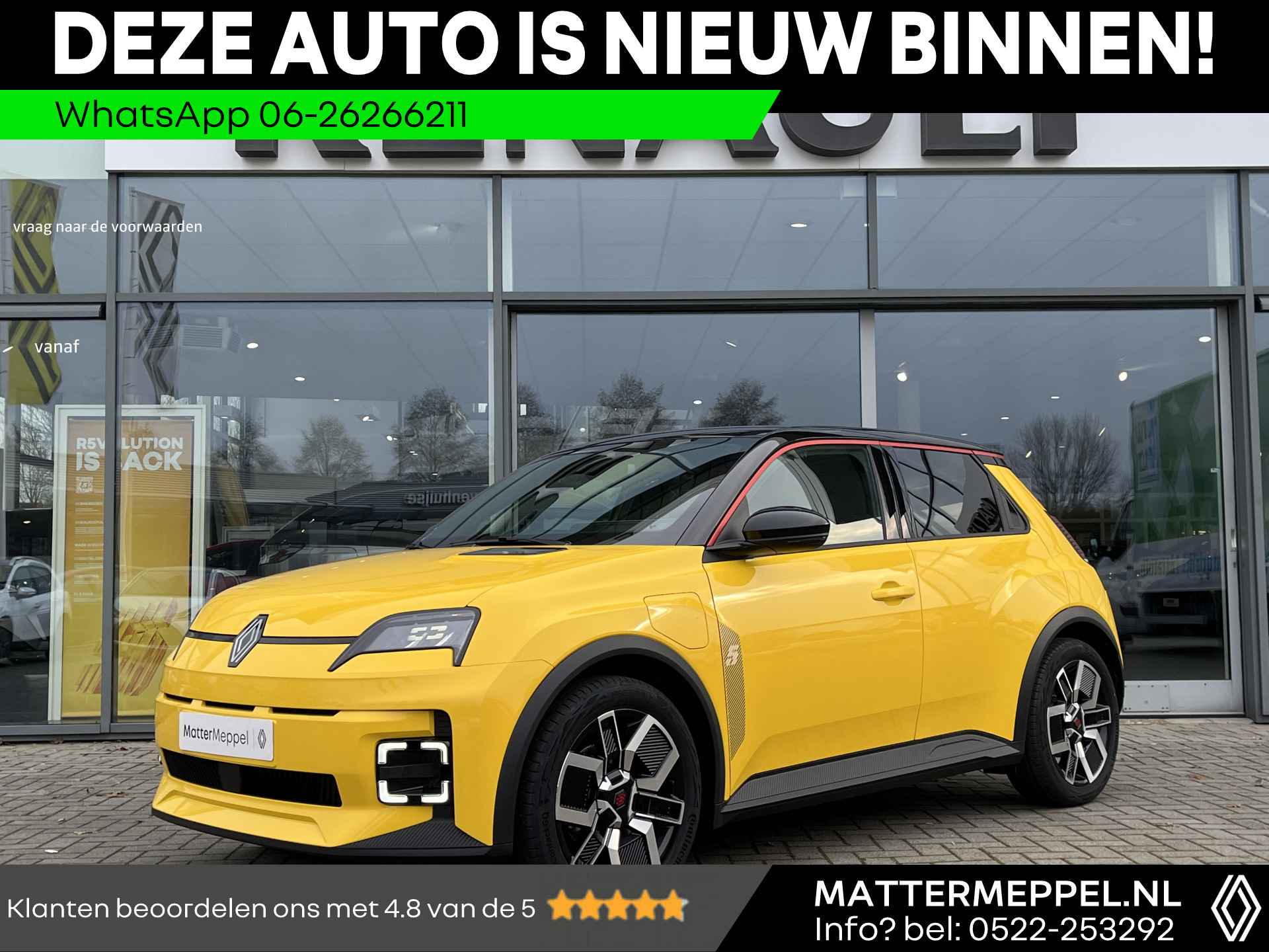 Renault 5 Comfort Range Techno 52 kWh Automaat | OP VOORRAAD! | Pack Winter | V2L Adapter | 2BCOL