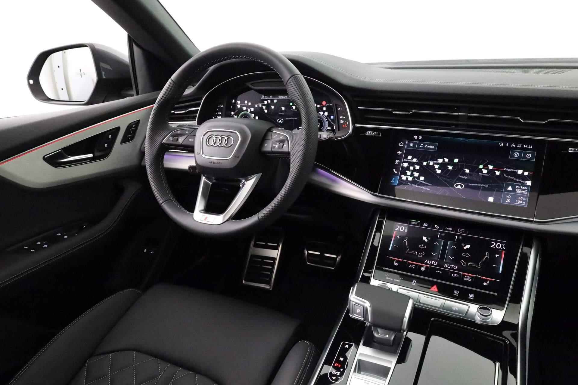 Audi Q8 Pro Line S 55 TFSI e 394 pk quattro | Bang & Olufsen Premium | Panoramadak | Trekhaak | Zwart optiek | 23 inch - 36/59