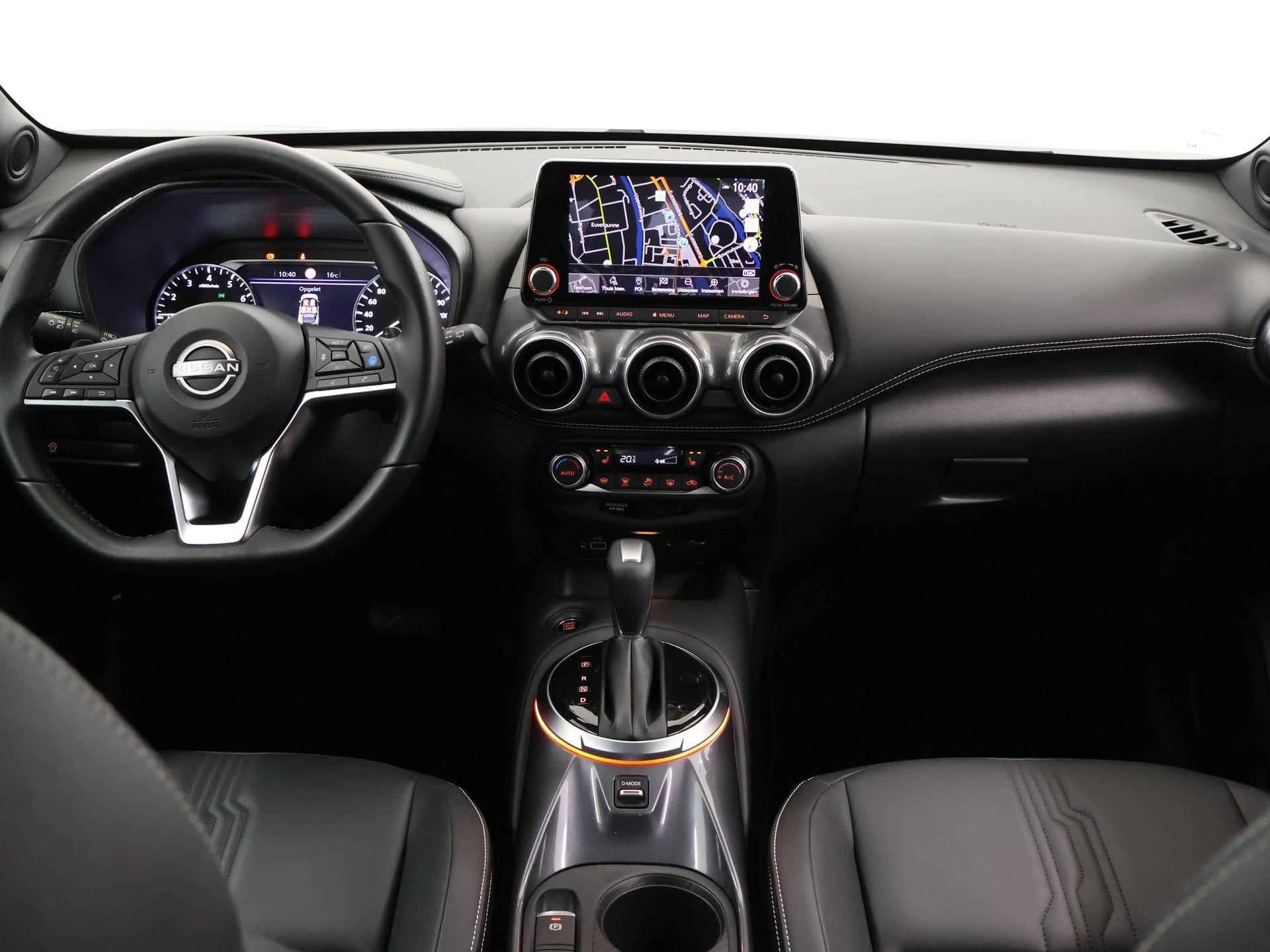 Nissan Juke 1.0 DIG-T Tekna | Navigatie | Bose | Leder | Stoelverwarming | Parkeercamera | Climate control | - 9/44