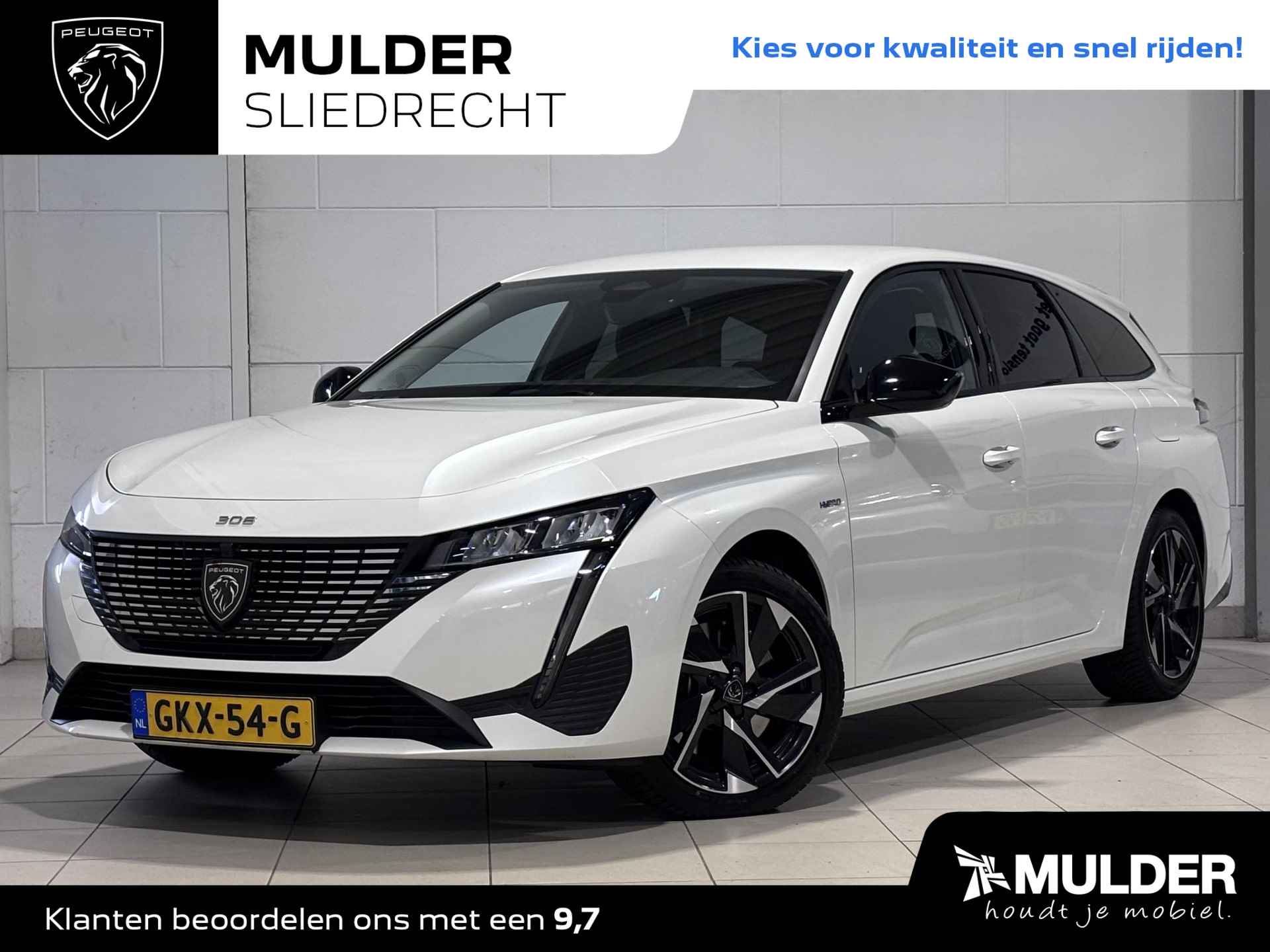 Peugeot 308 SW Allure Pack Business 1.6 HYbrid PHEV 180pk e-EAT8 AUTOMAAT | AGR-STOEL | PARELMOER! | NAVI | 360° CAMERA | STOEL+VOORRUITVERW. | SMART KEYLESS ENTRY | ADAPTIVE CRUISE | 7,4kW OB-CHARGER - 1/69