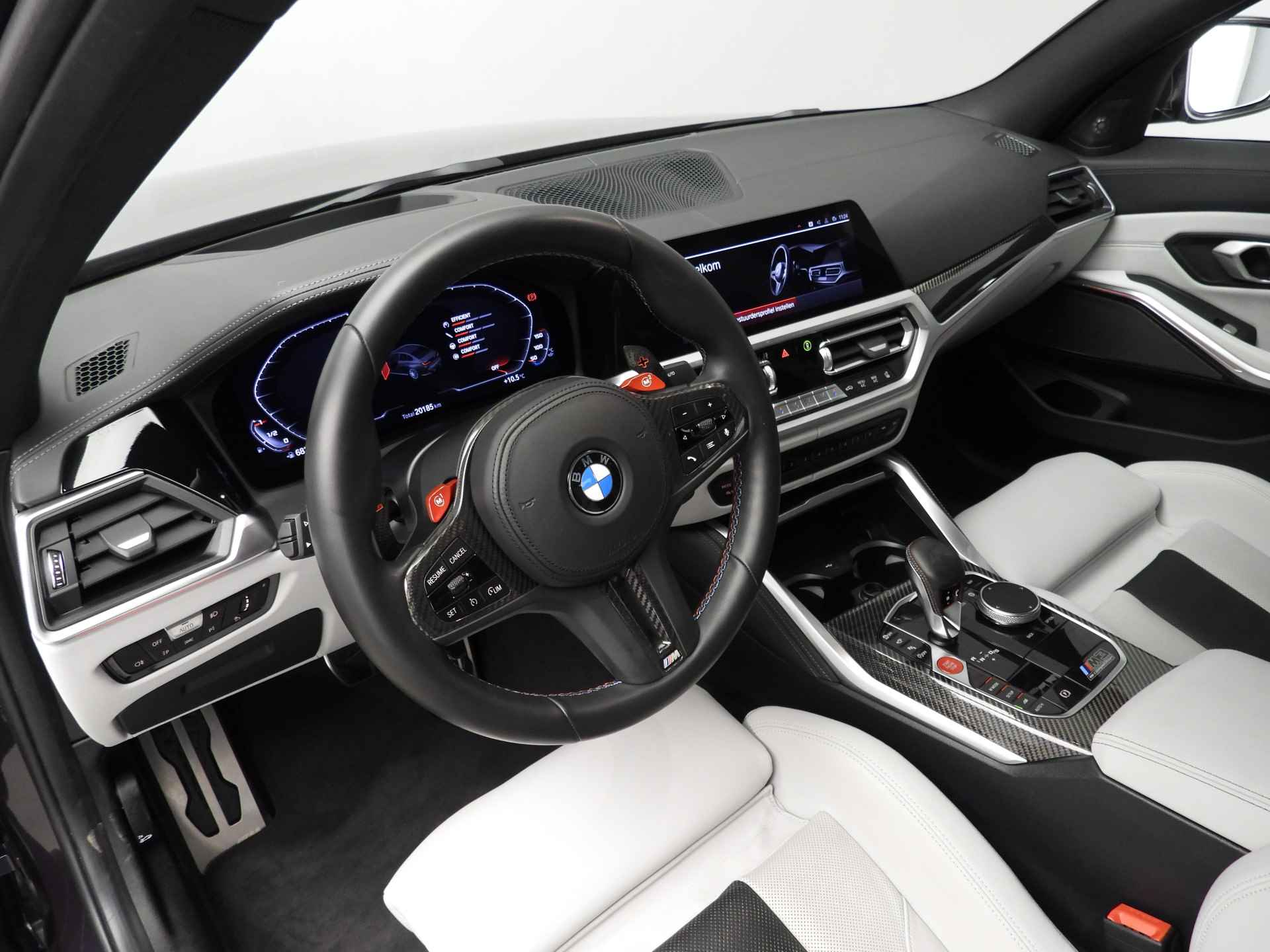 BMW M3 Sedan xDrive Competition Laserlicht / Leder / HUD / Keyles go / Stoelverwarming / Keramische remmen / DAB / Harman-kardon sound / Alu 20 inch - 7/56