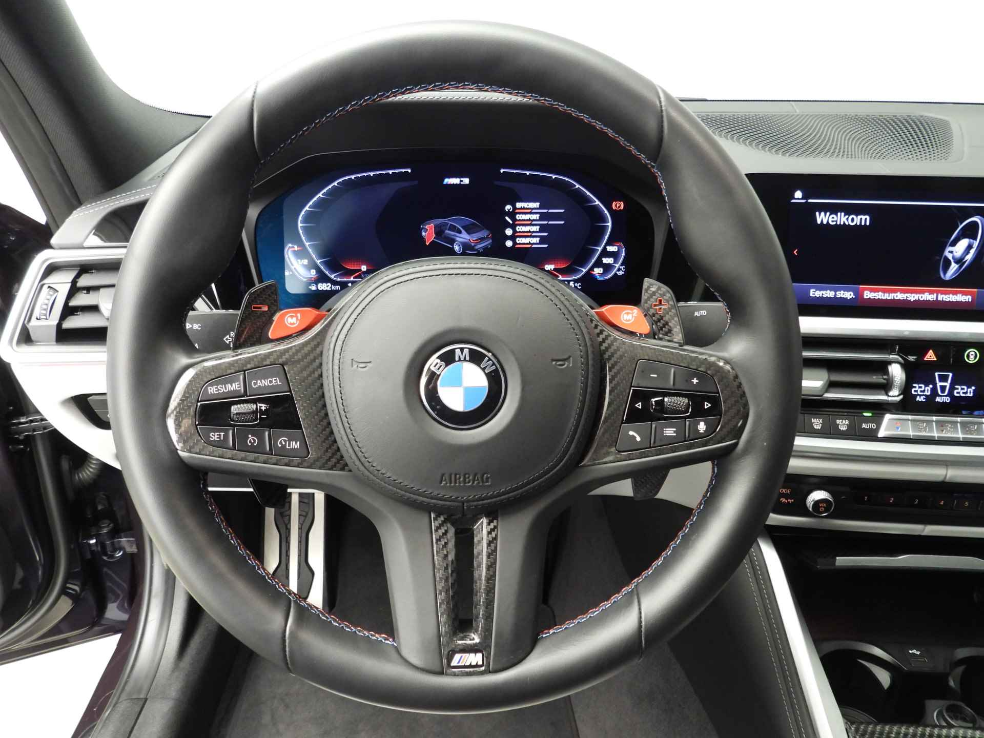 BMW M3 Sedan xDrive Competition Laserlicht / Leder / HUD / Keyles go / Stoelverwarming / Keramische remmen / DAB / Harman-kardon sound / Alu 20 inch - 11/56