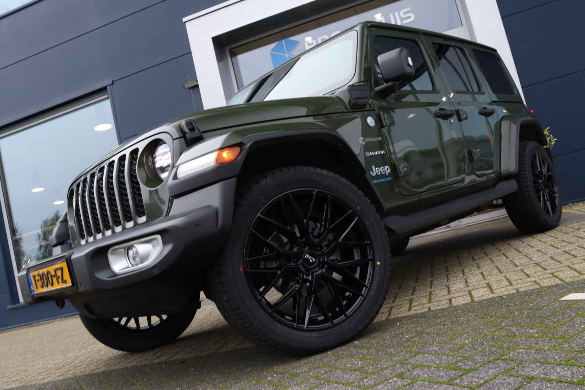 Jeep Wrangler Unlimited 4xe 380PK Sahara | 22'' Velgen | Stuur + Stoel verwarming | Camera V/A | ACC | Keyless - 7/59