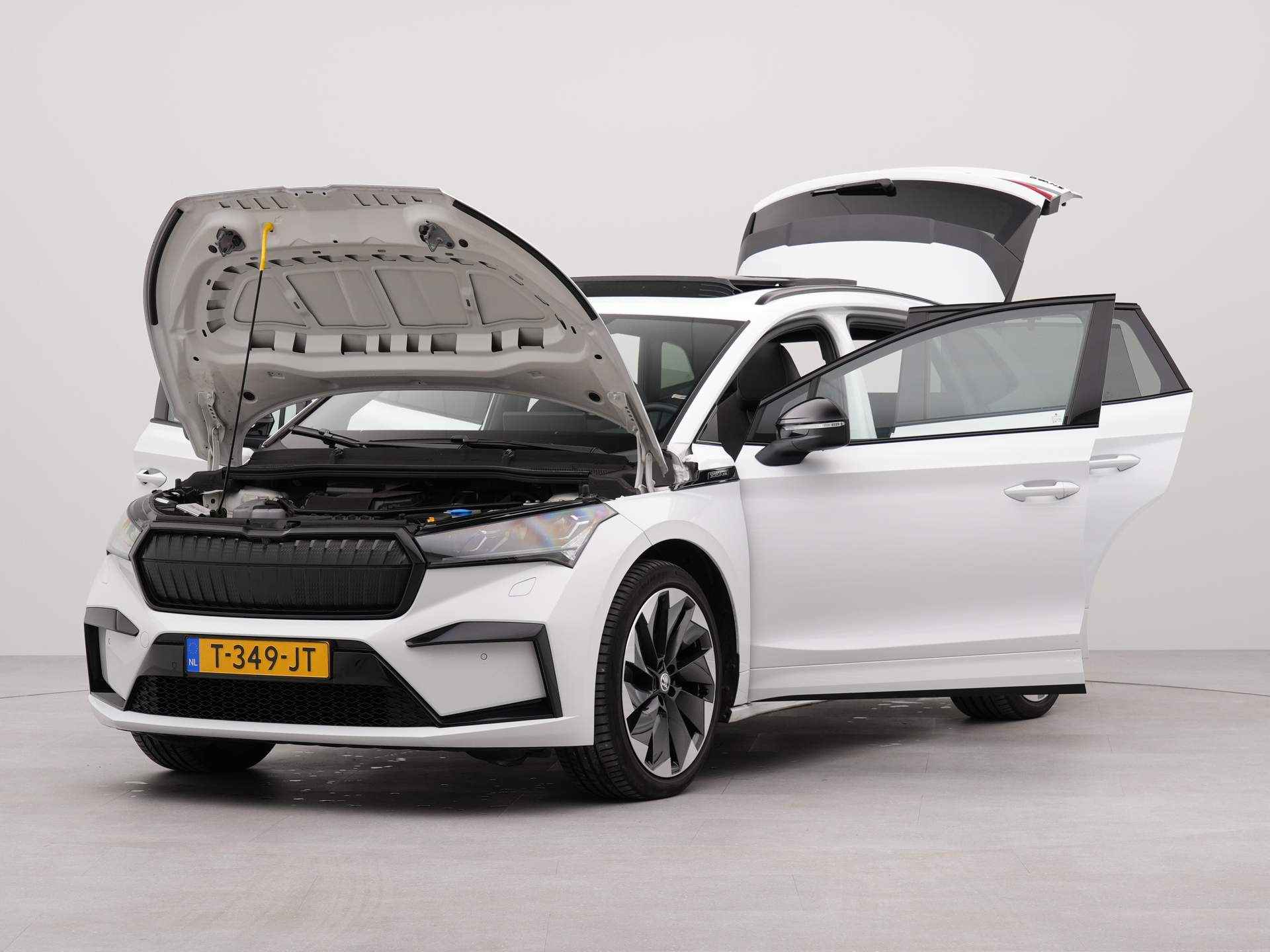 Škoda Enyaq iV 80 Sportline 150kW / 204pk automaat | Navigatie by App | Panoramisch schuif en kanteldak | LM velgen 21"| Zwenkbare trekhaak | Climatcontrol | Achteruitrijcamera | - 39/40