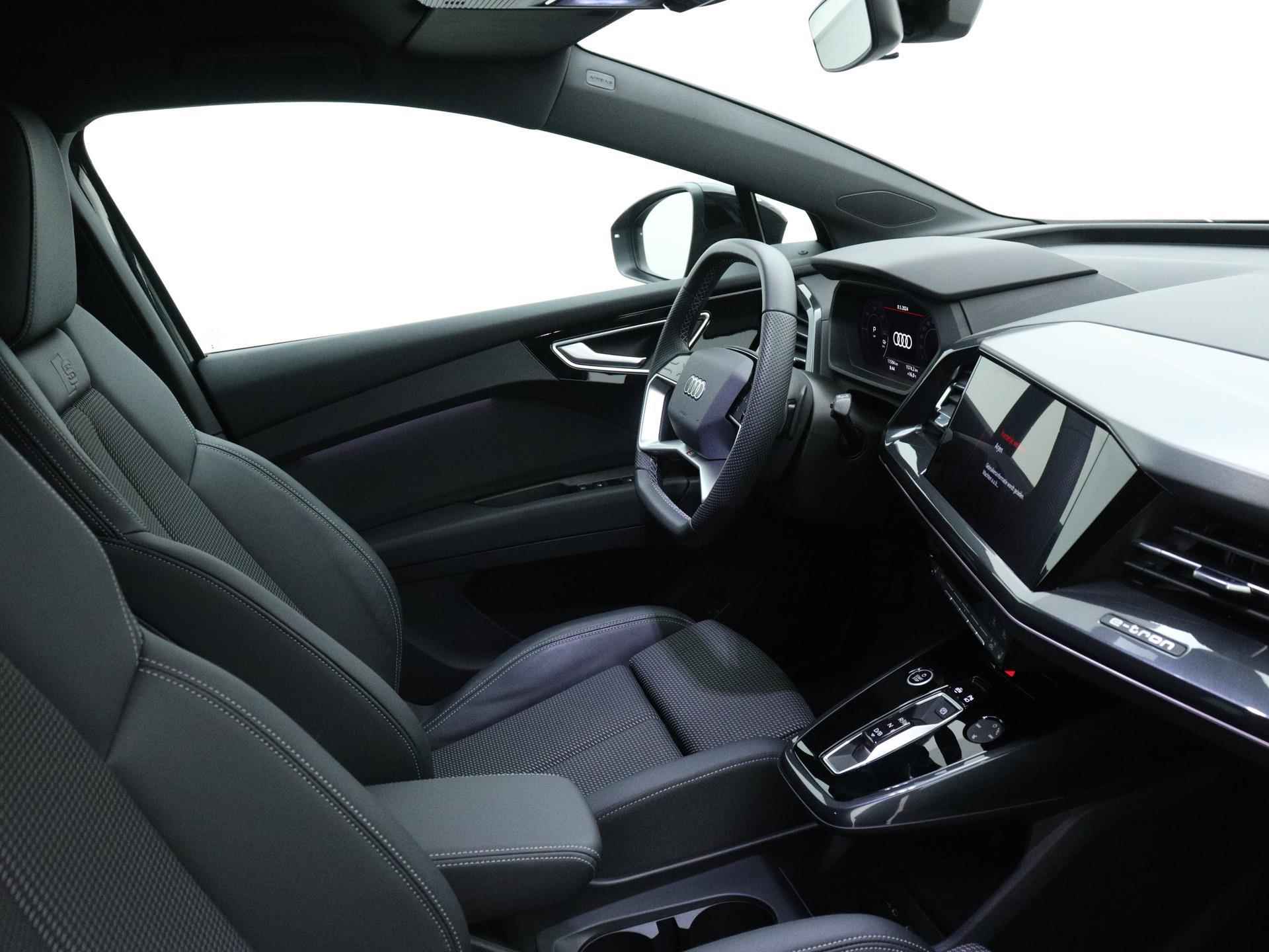 Audi Q4 e-tron 40 S edition 77 kWh 204 PK | Virtual cockpit | Navigatie | LED matrix | Camera | Parkeersensoren | Getint glas | Stoelverwarming | Lichtmetalen velgen | Cruise control | Elektrische kofferklep | Fabrieksgarantie | - 10/32