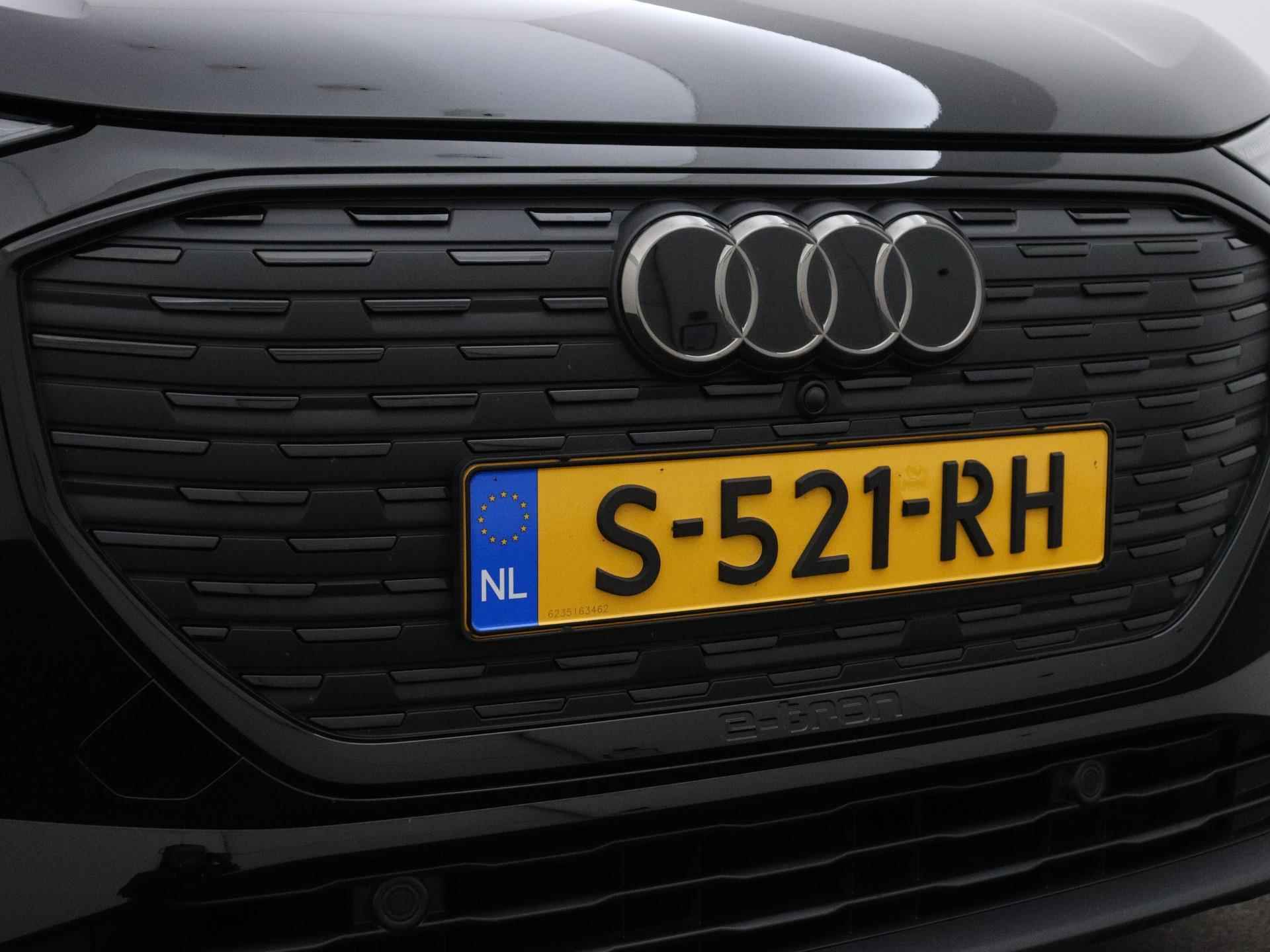 Audi Q4 e-tron 40 S edition 77 kWh 204 PK | Virtual cockpit | Navigatie | LED matrix | Camera | Parkeersensoren | Getint glas | Stoelverwarming | Lichtmetalen velgen | Cruise control | Elektrische kofferklep | Fabrieksgarantie | - 28/32