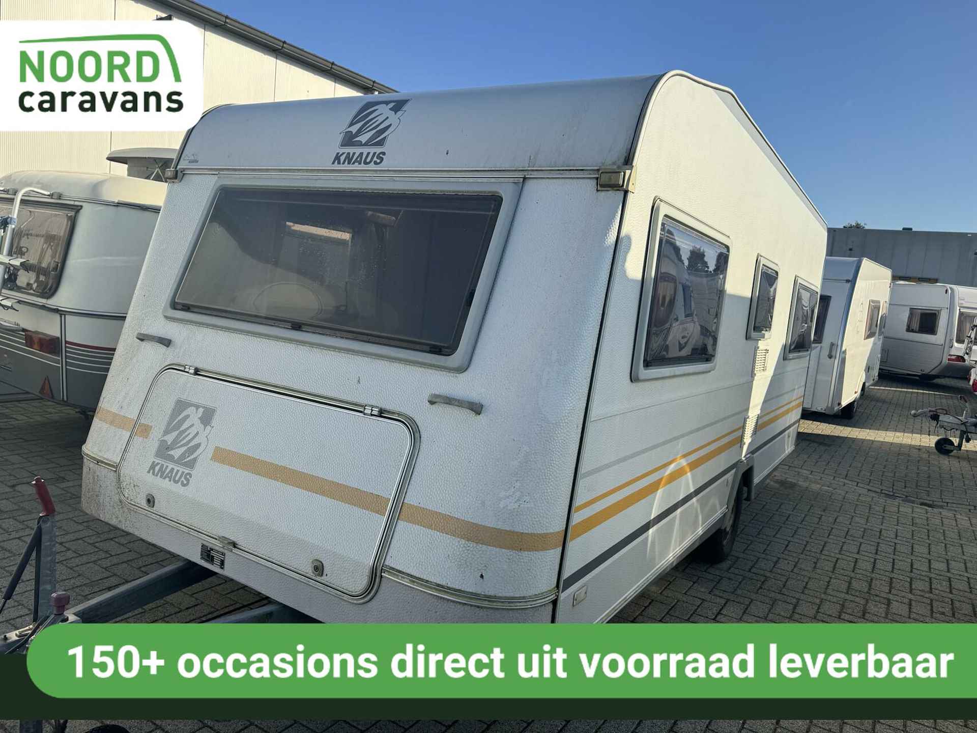 KNAUS SUDWIND 450 FRANSBED + VOORTENT + RESERVE WIEL+ BEUGEL - 2/17