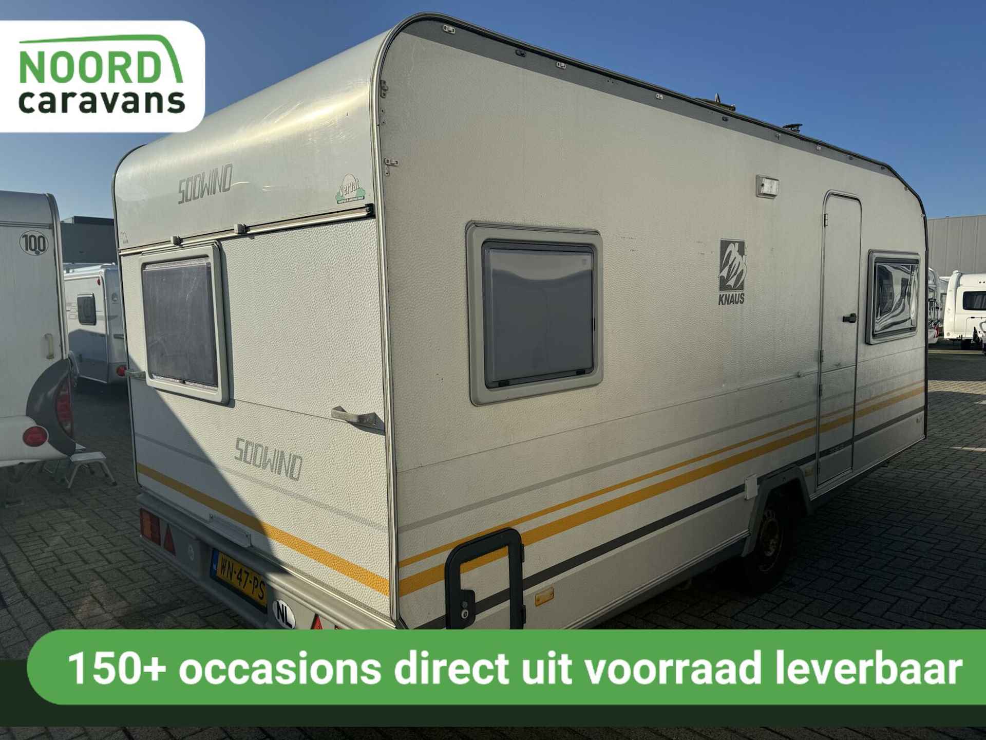 KNAUS SUDWIND 450 FRANSBED + VOORTENT + RESERVE WIEL+ BEUGEL - 3/17