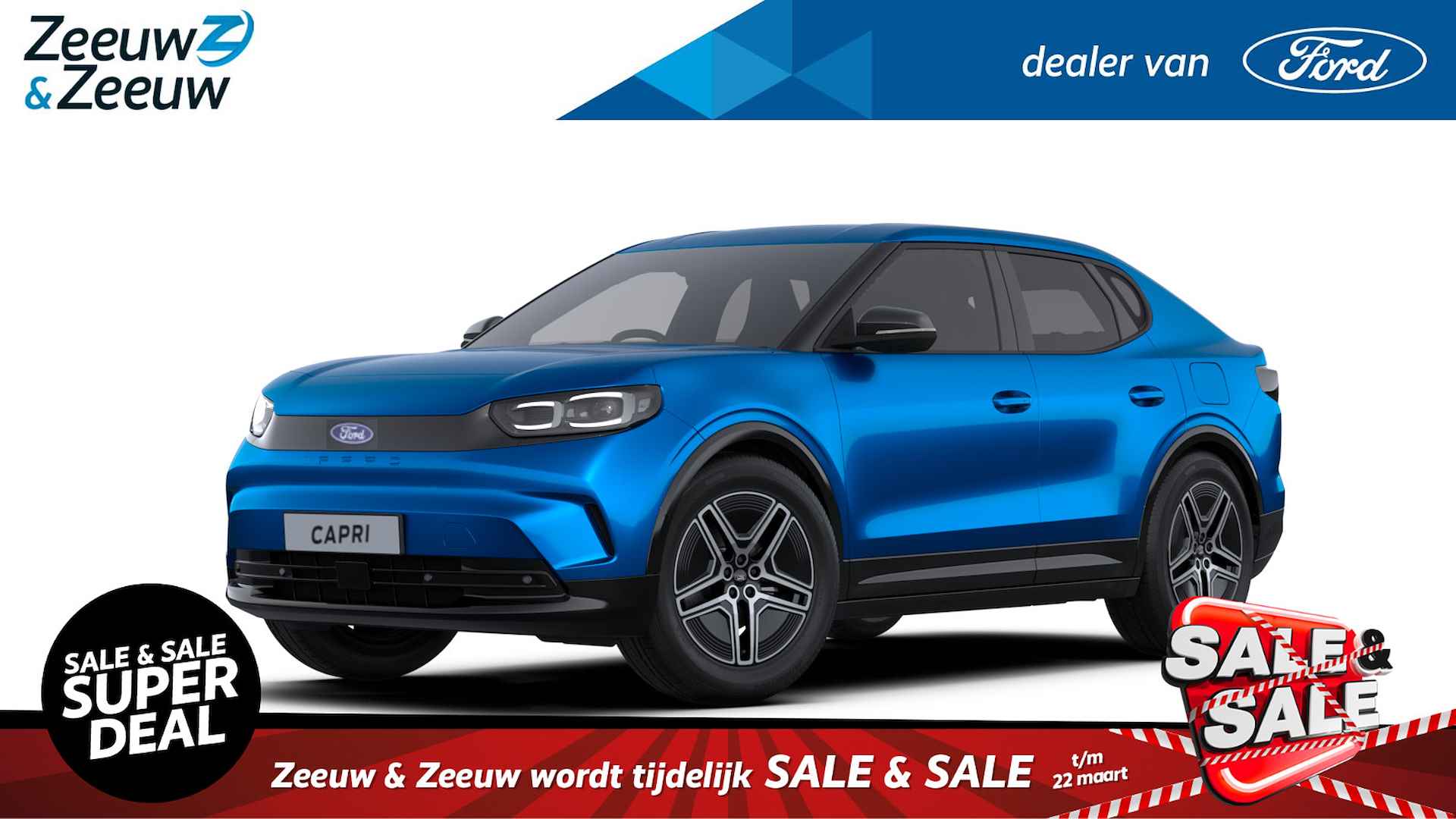 Ford Capri Premium Ext Range RWD 77 kWh  | Nieuw te bestellen bij Zeeuw & Zeeuw Ford Alphen | Prijs inclusief 2400 euro Ford Voordeel | Financiering via Ford Options mogelijk | Automaat