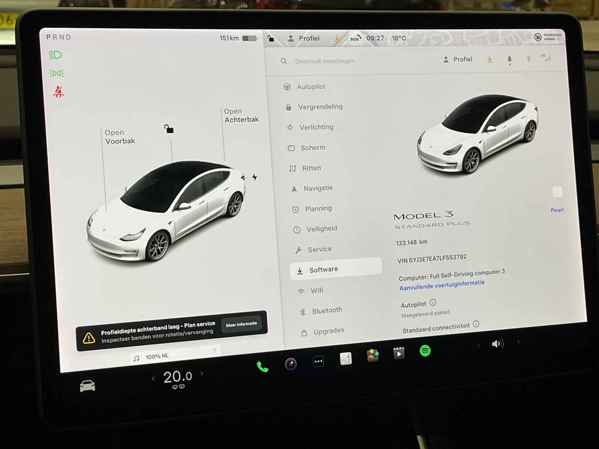 Tesla Model 3 Standard RWD Plus 60 kWh | Autopilot | Panoramadak | Lederen bekleding | Camera | 18"LM Velgen | - 13/43