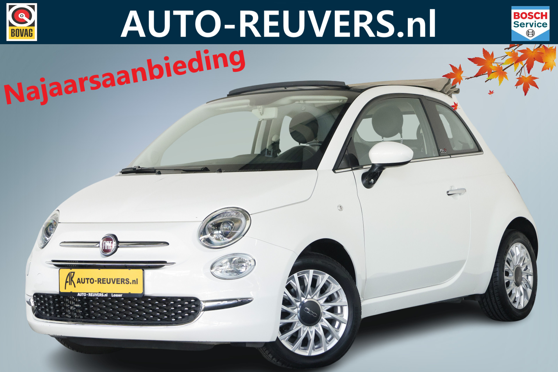 Fiat 500C 0.9 TwinAir Turbo Lounge / Opendak / Leder / Airco / Cruisecontrol