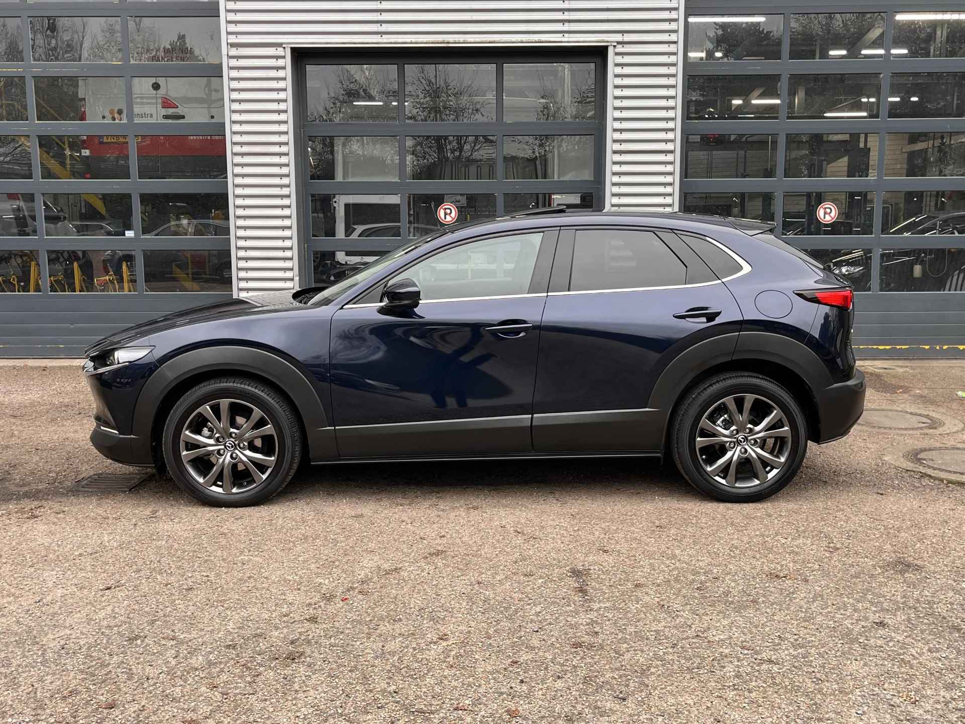 Mazda CX-30 2.0 186PK e-SkyActiv-X M Hybrid Luxury | Schuif/kanteldak | Leder+memory | Ad. Cruise | Stoel/stuurverw. | Bose | El. Klep | LMV 18 inch - 8/28