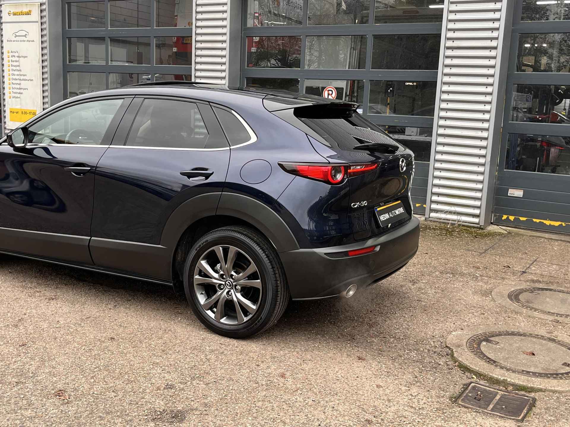 Mazda CX-30 2.0 186PK e-SkyActiv-X M Hybrid Luxury | Schuif/kanteldak | Leder+memory | Ad. Cruise | Stoel/stuurverw. | Bose | El. Klep | LMV 18 inch - 16/28