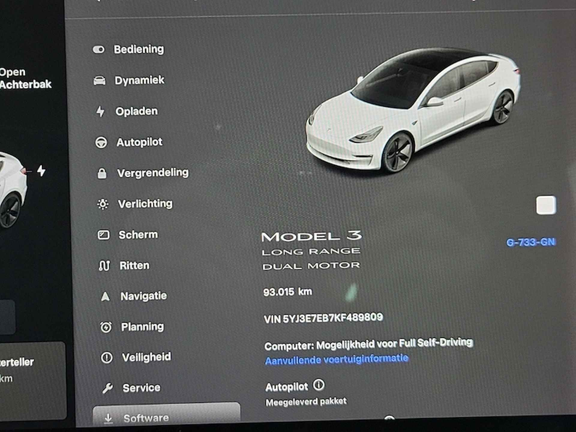 Tesla Model 3 Long Range AWD 75 kWh (461 PK) 1e-Eig, Keurig-Onderh, 12-Mnd-BOVAG, NL-Auto, Trekhaak, Leer, Autopilot, Keyless-Entry/Start, Achteruitrijcamera, Parkeersensoren-V+A, Stoelverwarming-V+A, Bluetooth, Licht-Zicht-Pakket, Lm-Velgen-18Inch, Privacy-Glas - 16/31