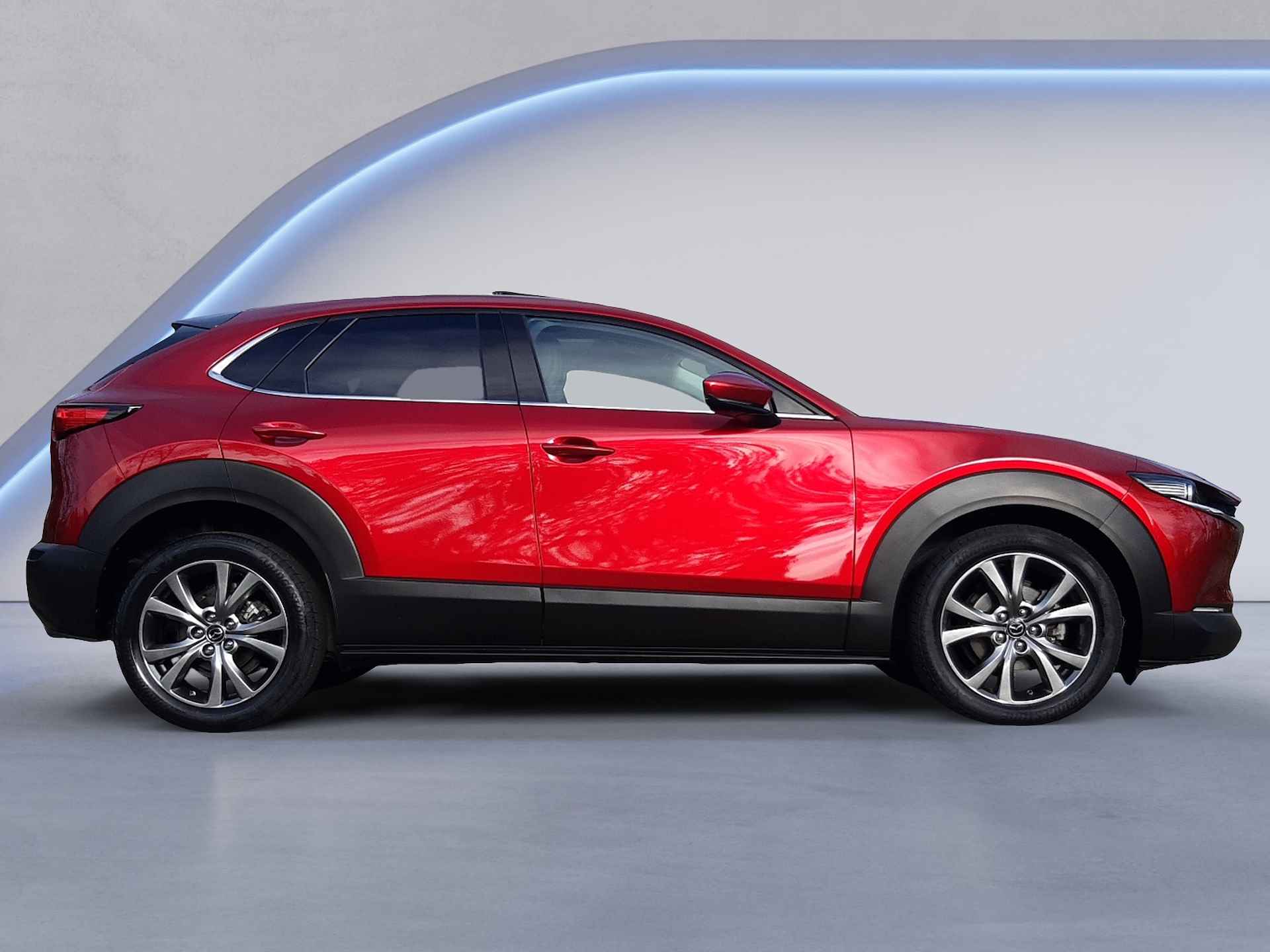 Mazda CX-30 2.0 e-SkyActiv-X M Hybrid Luxury, (180PK) 1e-Eig, Mazda-Dealer-Onderh., 12-MND-BOVAG, NL-Auto, Leer, Navigatie/Apple-Carplay/Android-Auto, Schuif/Kanteldak, Kelyess-Entry/Start, Stoel/Stuurverwarming, DAB, Elek.-Achterklep, LM.-Velgen-18Inch, Privacy-Glas - 5/44