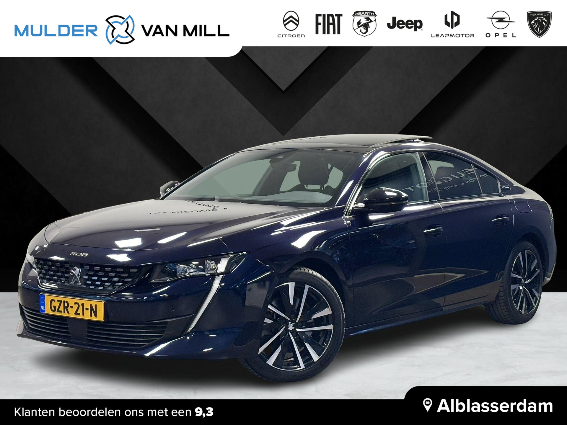 Peugeot 508 Berline GT Pack Business 1.6 PHEV HYbrid 225pk e-EAT8 AUTOMAAT | FULL-OPTIONS! | NAPPA LEDER | SCHUIF/KANTELDAK | TREKHAAK | NIGHTVISION | HANDSFREE A.KLEP | 360° CAMERA