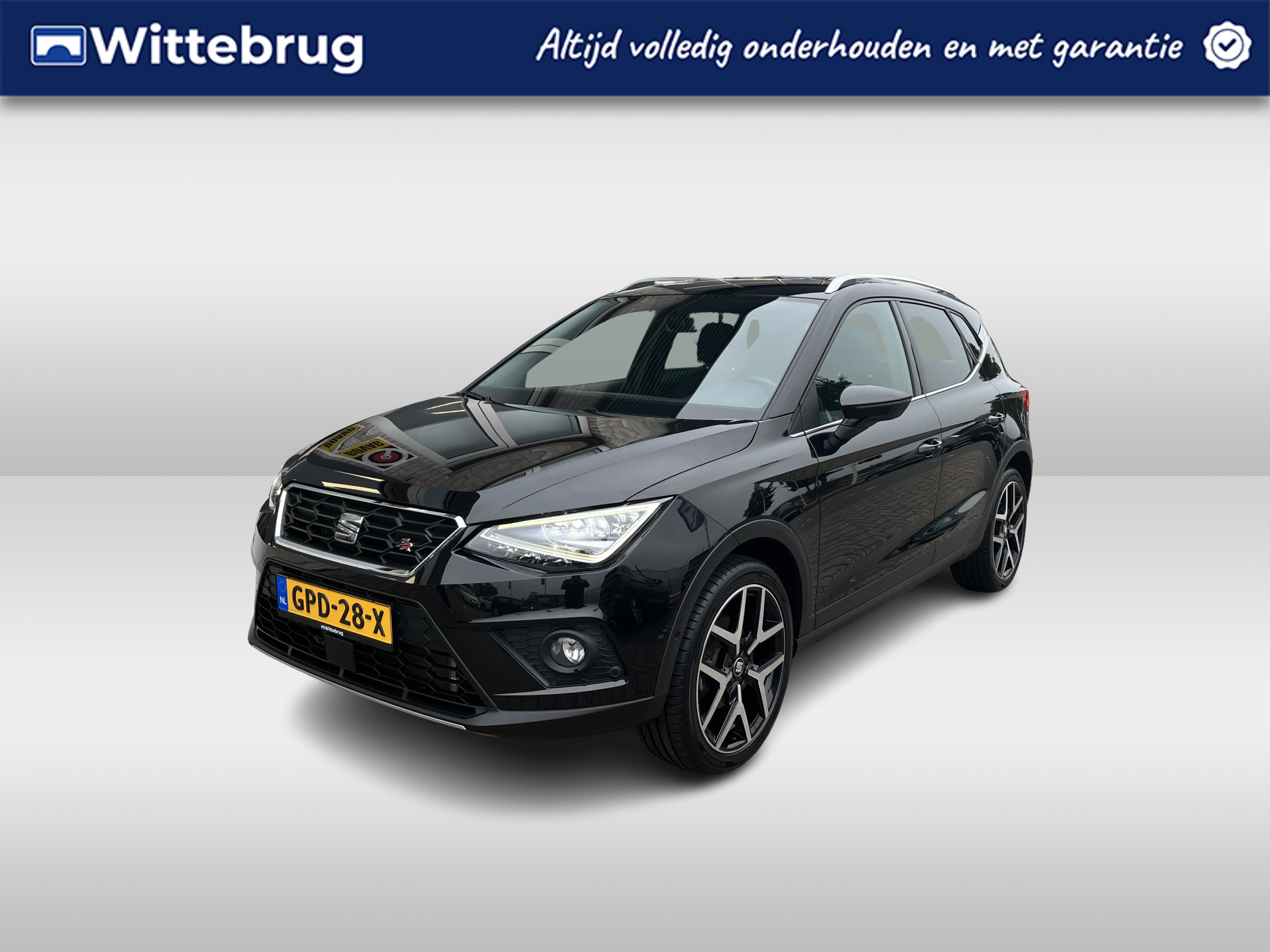 SEAT Arona 1.0 TSI FR / AUTOMAAT/ BEATS AUDIO/ 18'' LMV/ CAMERA/ PARK. SENSOREN/ LED/ DODE HOEK/ KEYLESS/ VIRTUAL COCKPIT/ STOEL VERWARM./ ADAPT. CRUISE/ APP CONNECT/ NAVI/ CLIMA/ DAB/