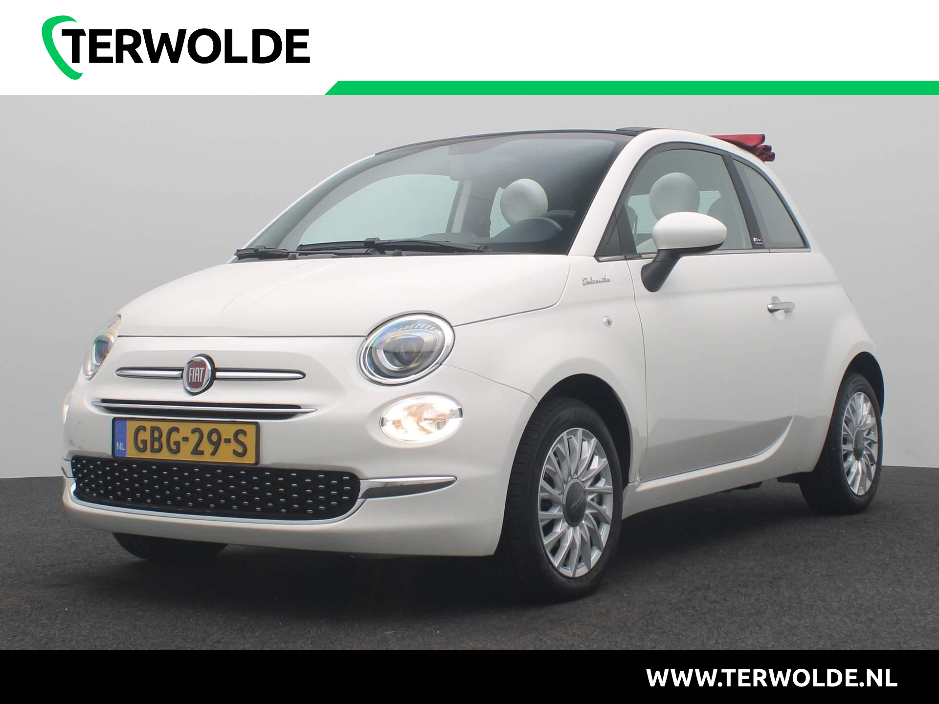 Fiat 500C 1.0 Hybrid Dolcevita | Rood Dak | Airco | Lichtmetaal |