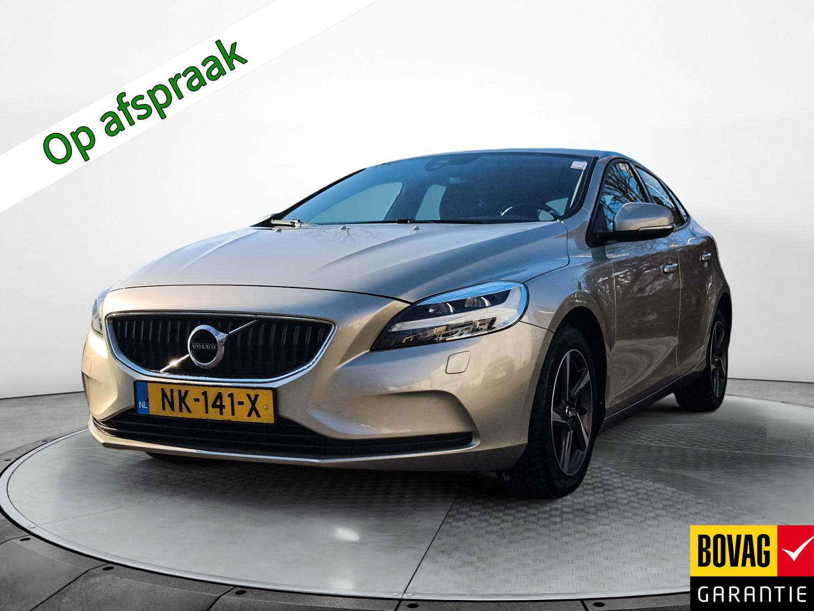 Volvo V40 2.0 D4 Nordic+ (191 PK) 2e-Eig. Volvo-Dealer-Onderh. BOVAG-Garantie. NL-Auto. Half-Leer, Navigatie, Cruisecontrol, Parkeersensoren, Bluetooth, Stoelverwarming, Licht-Zicht-Pakket, Lm-Velgen-16Inch, Privacy-Glas