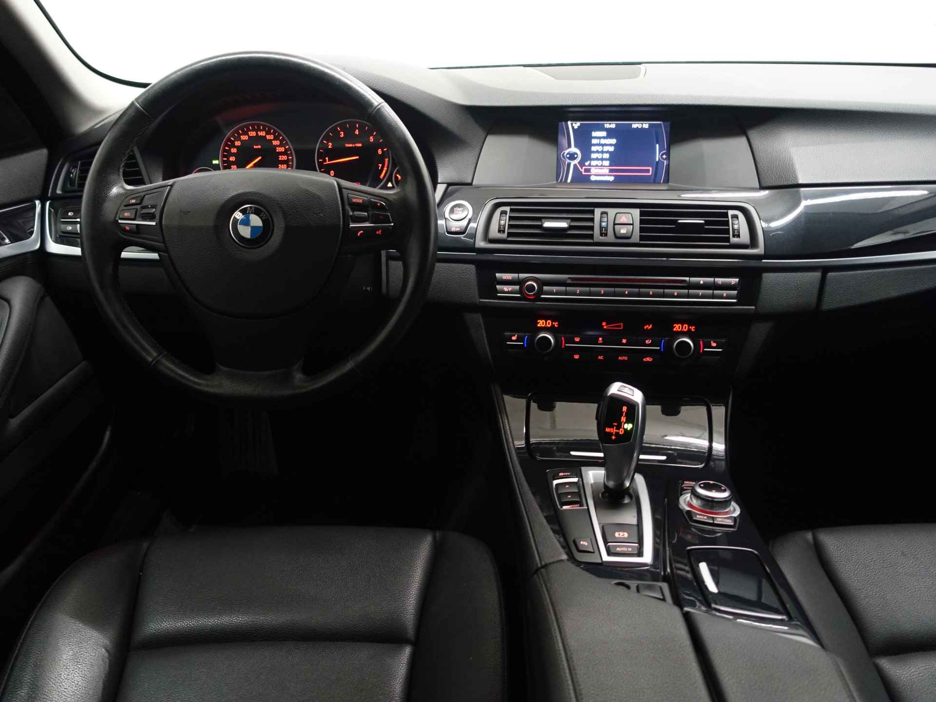 BMW 5 Serie 520i High Exe M Sport Aut- Xenon Led, Leder, Clima, Verwarmd Elektrische interieur - 6/35