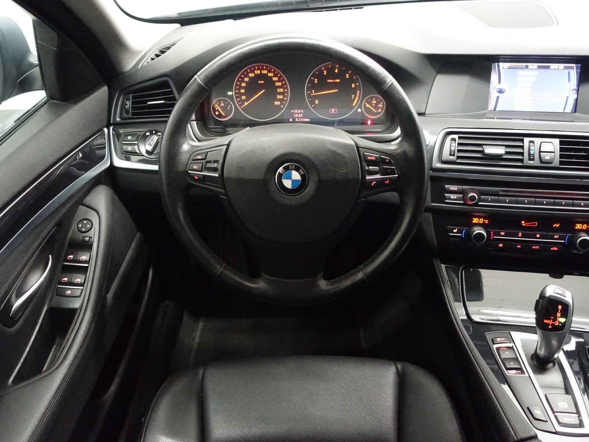 BMW 5 Serie 520i High Exe M Sport Aut- Xenon Led, Leder, Clima, Verwarmd Elektrische interieur - 7/35